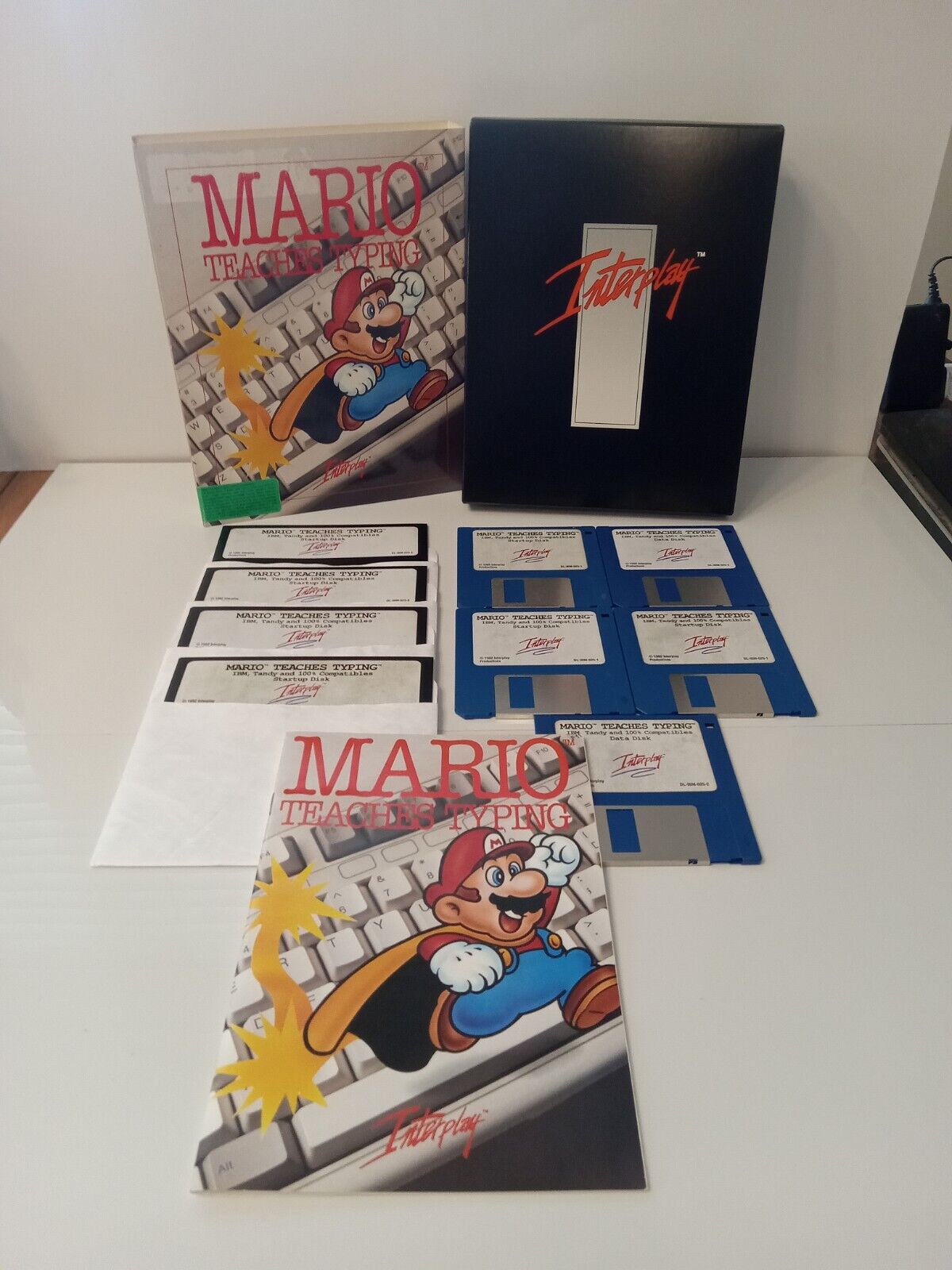 1992 IBM PC “Mario Teaches Typing” Manual 3.5” 5.25” Disks Vintage Nintendo