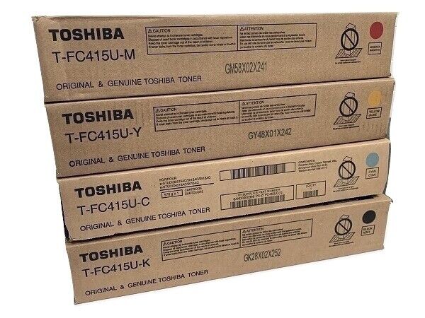 Genuine Toshiba TF-C415U (TFC415U) CMYK Complete Toner Set