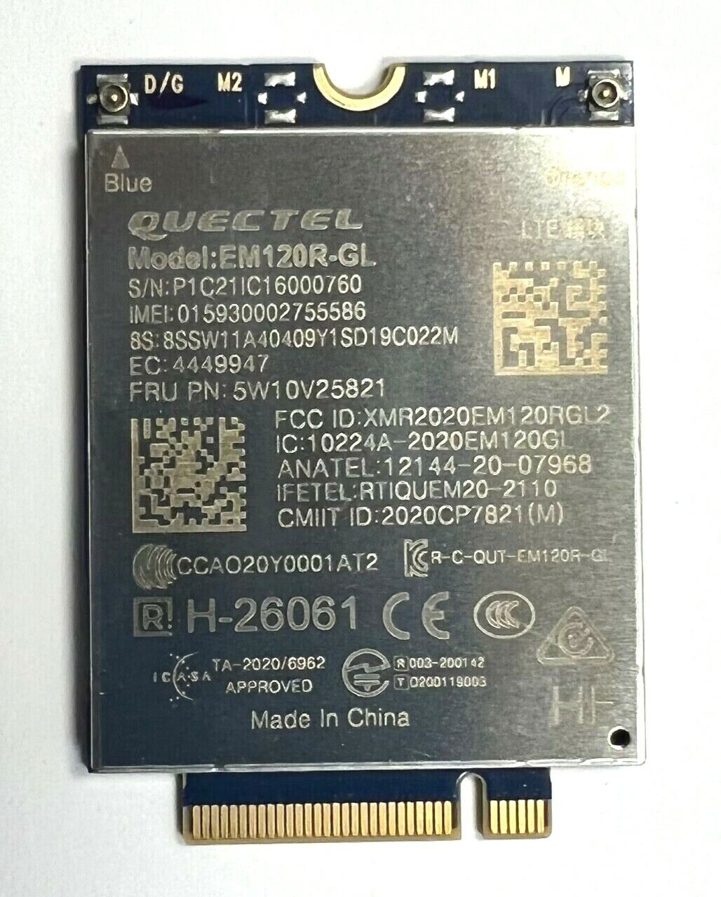 ThinkPad Quectel EM120R-GL 4G LTE CAT12 PCIE WWAN module II For X1 Carbon Gen 9