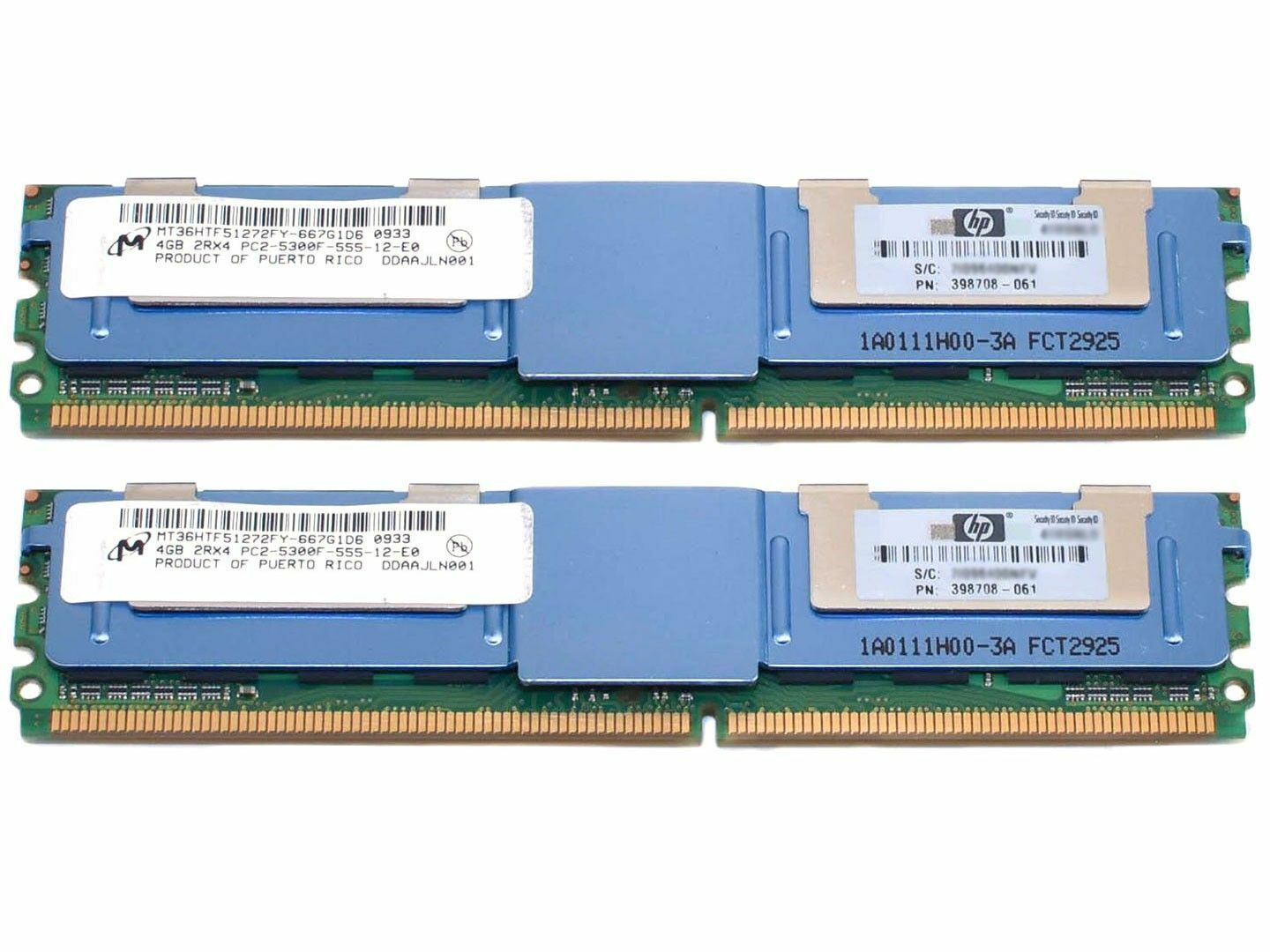 HP 4GB - PC2-5300F Memory Module 416472-001 398707-051 397413-B21 398708-0