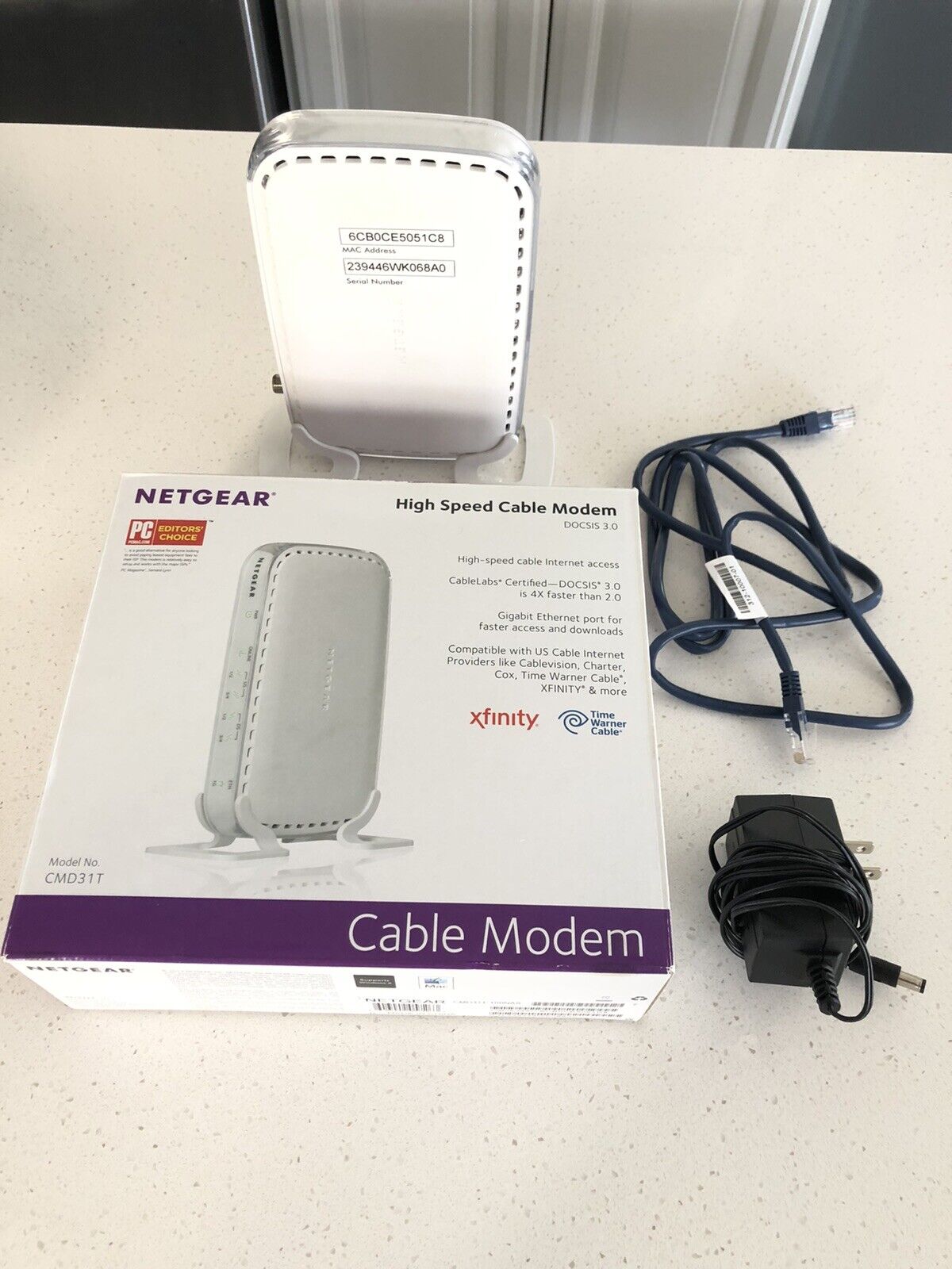 Netgear CMD31T High Speed DOCSIS 3.0 Cable Modem (Tested & Works)