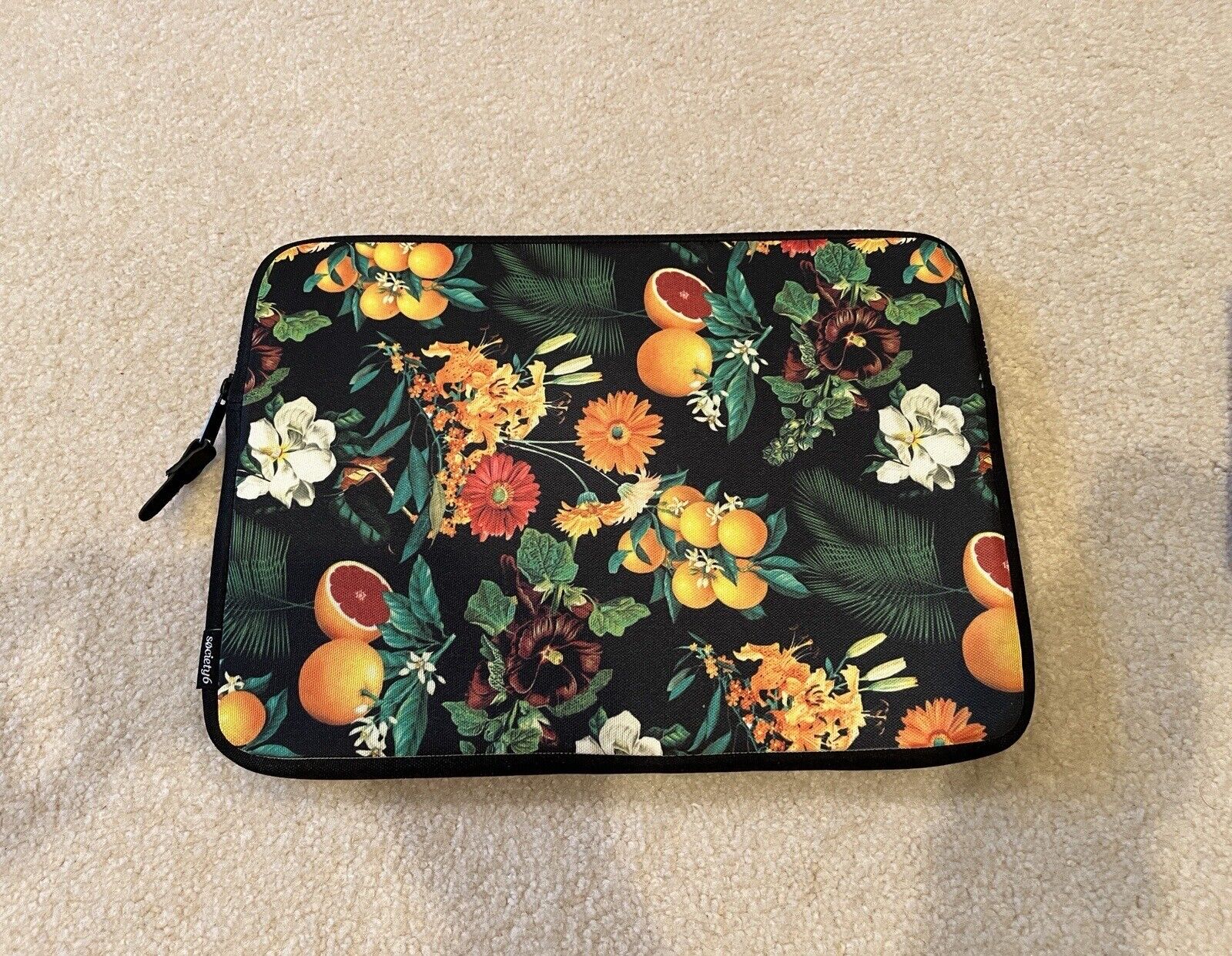 Society 6 Laptop Sleeve 13” Fruit and Floral *New in Package*