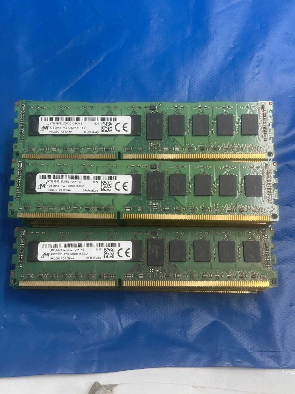 LOT of 27 x MICRON 4GB MT18JSF51272PDZ-1G6K1HE PC3-12800R DDR3 SERVER Memory Ram