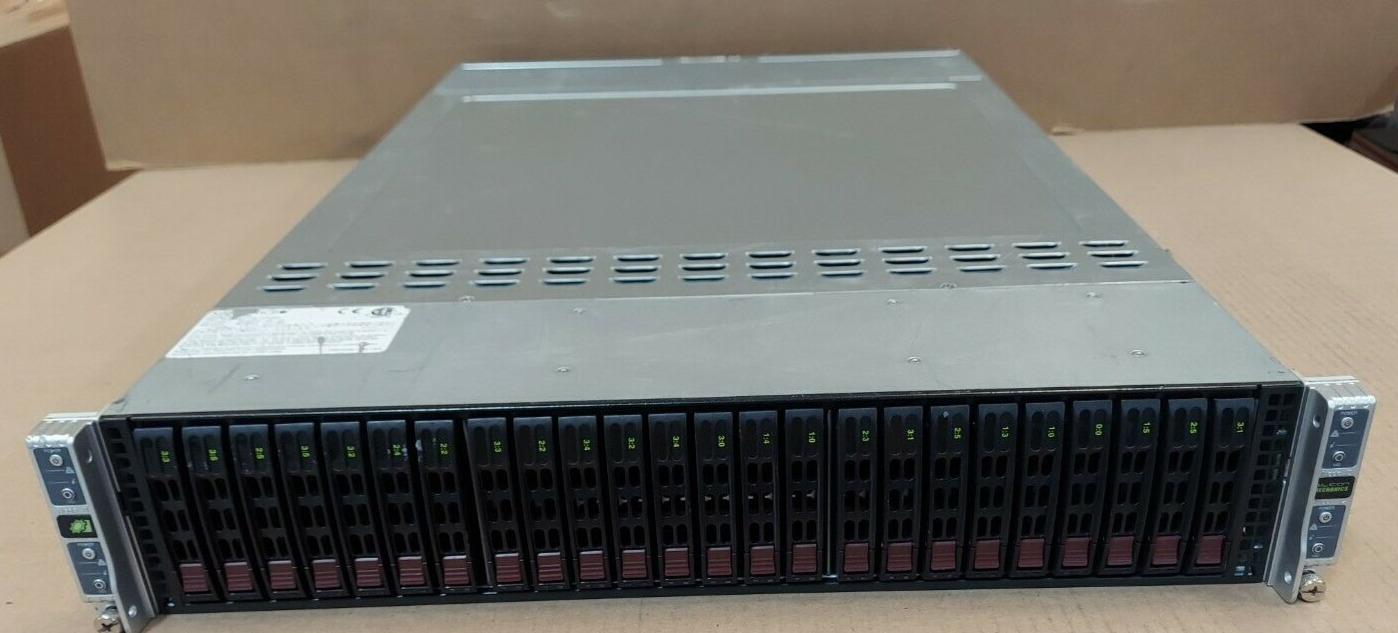 2027TR-H72RF 4-NODE SuperMicro Server CSE-217 2U w/ 24x 2.5 Bays,X9DRT-HF,2x PSU