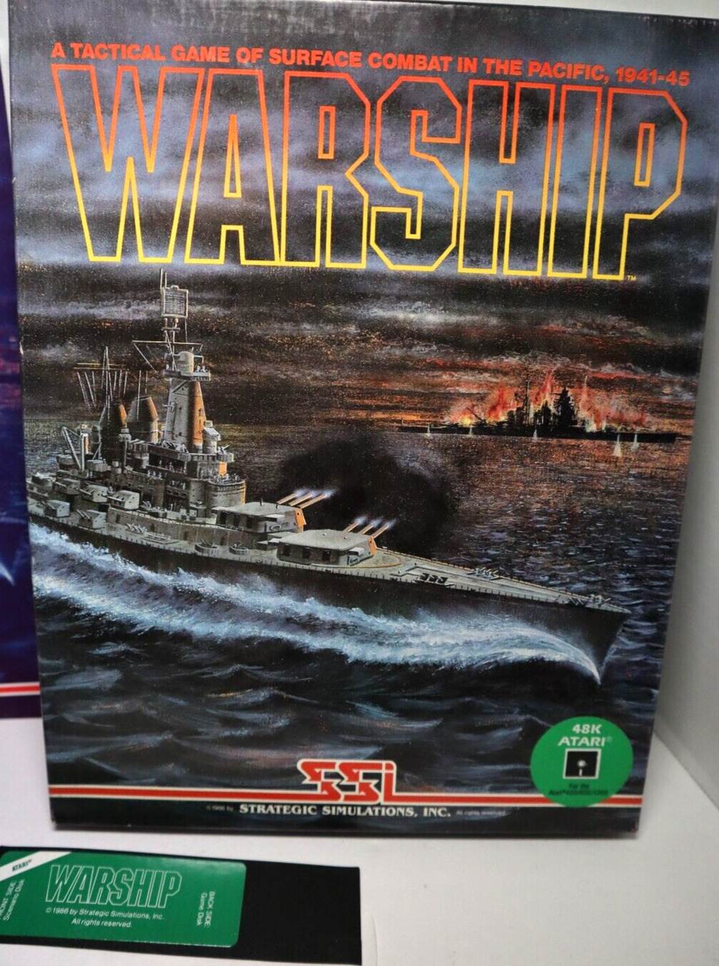SSI Warship Surface Combat WWII Game Pacific Complete Atari 48K Disk 1986 MIB