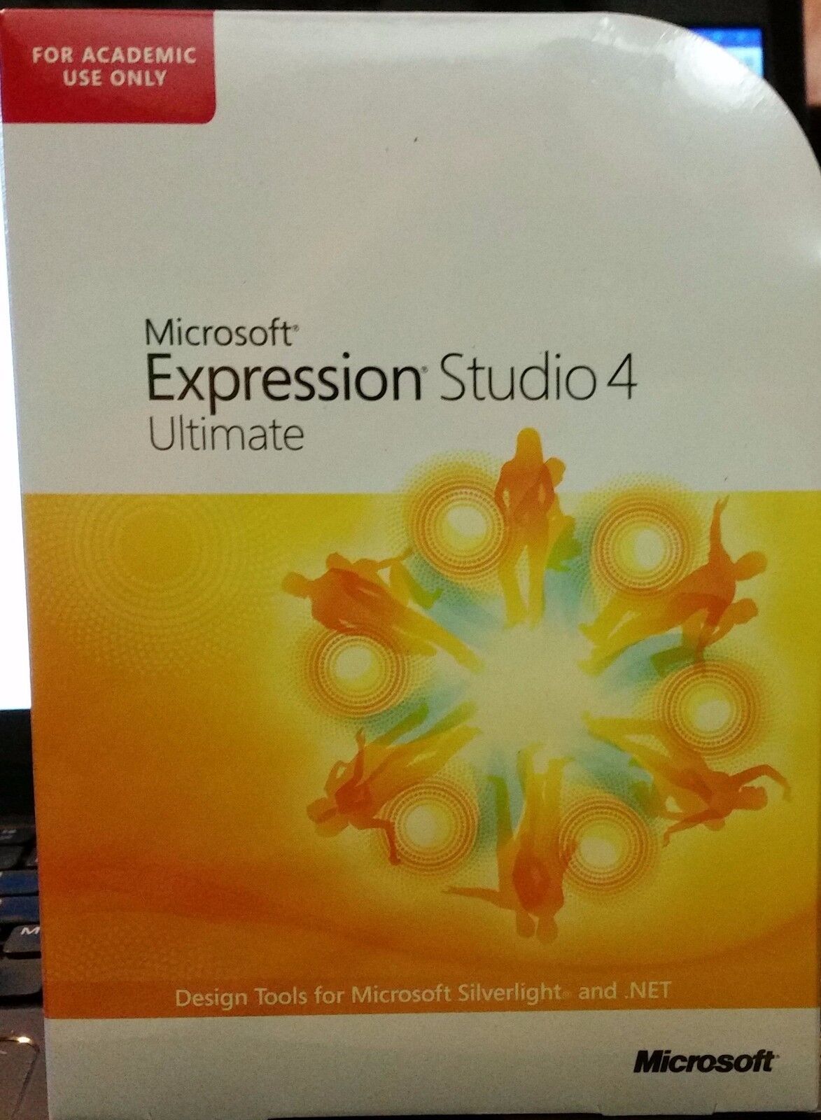 Microsoft Expression Studio 4 Ultimate--For Academic Use--New Sealed Box