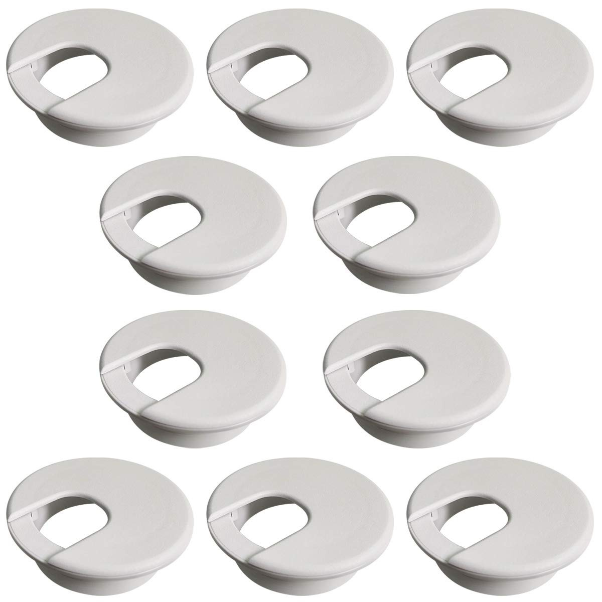6Pcs Desk Grommet 1-3/8 Inch Plastic Wire Cord Cable Grommets Hole Cover for Off