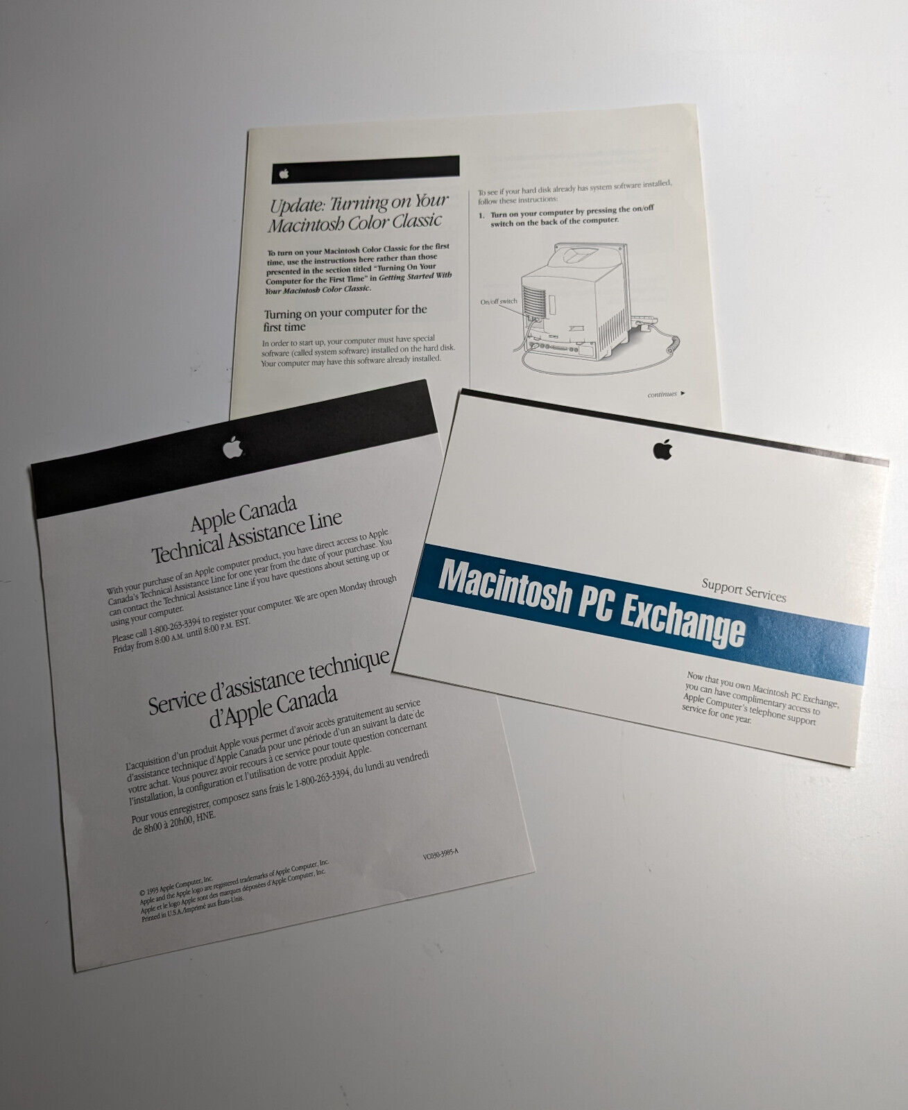 Macintosh Color Classic (a few pages of miscellaneous paperwork only)
