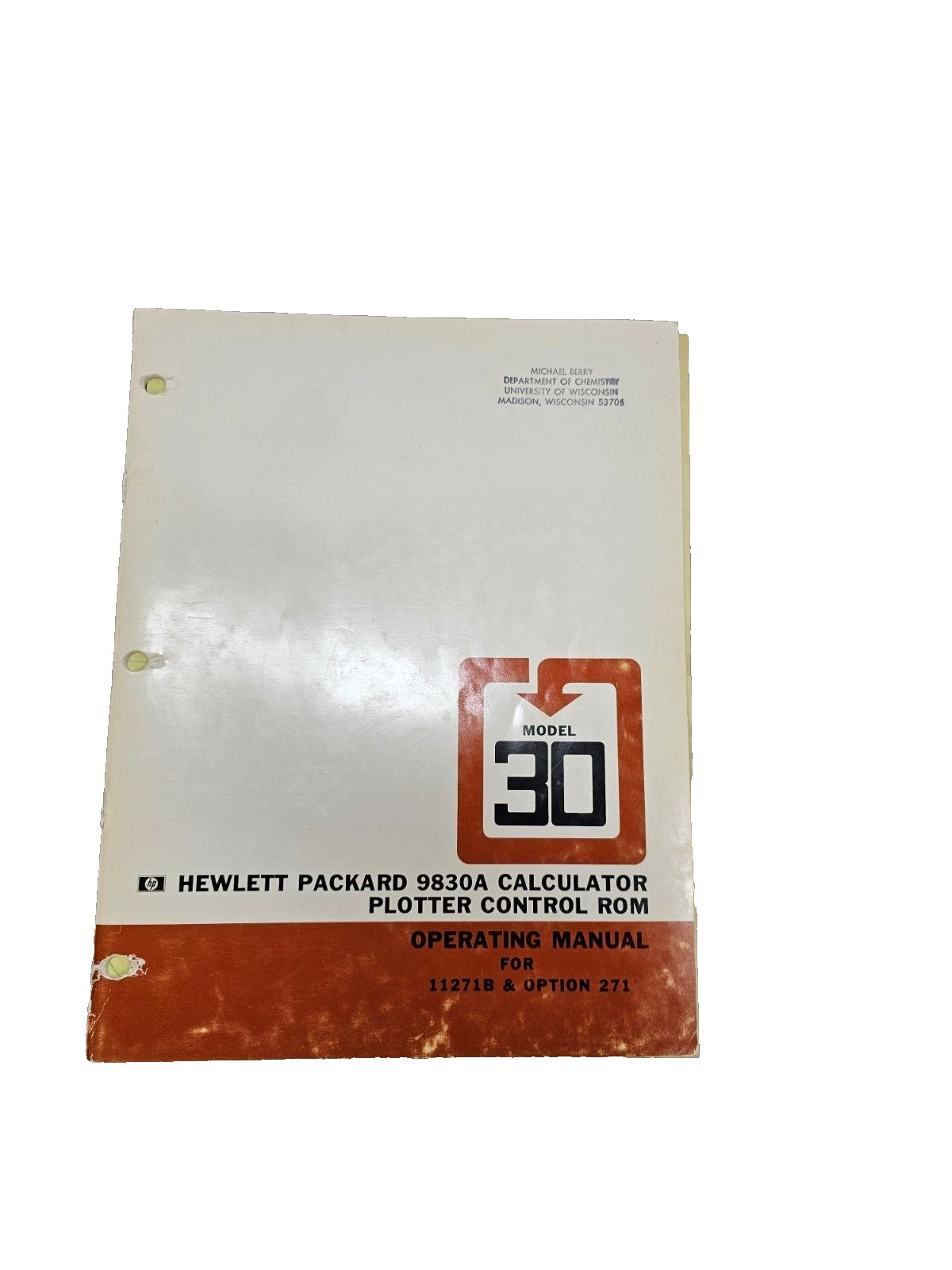 Vintage Rare Hewlett Packard Calculator 9830A Calculator Plotter Control Room