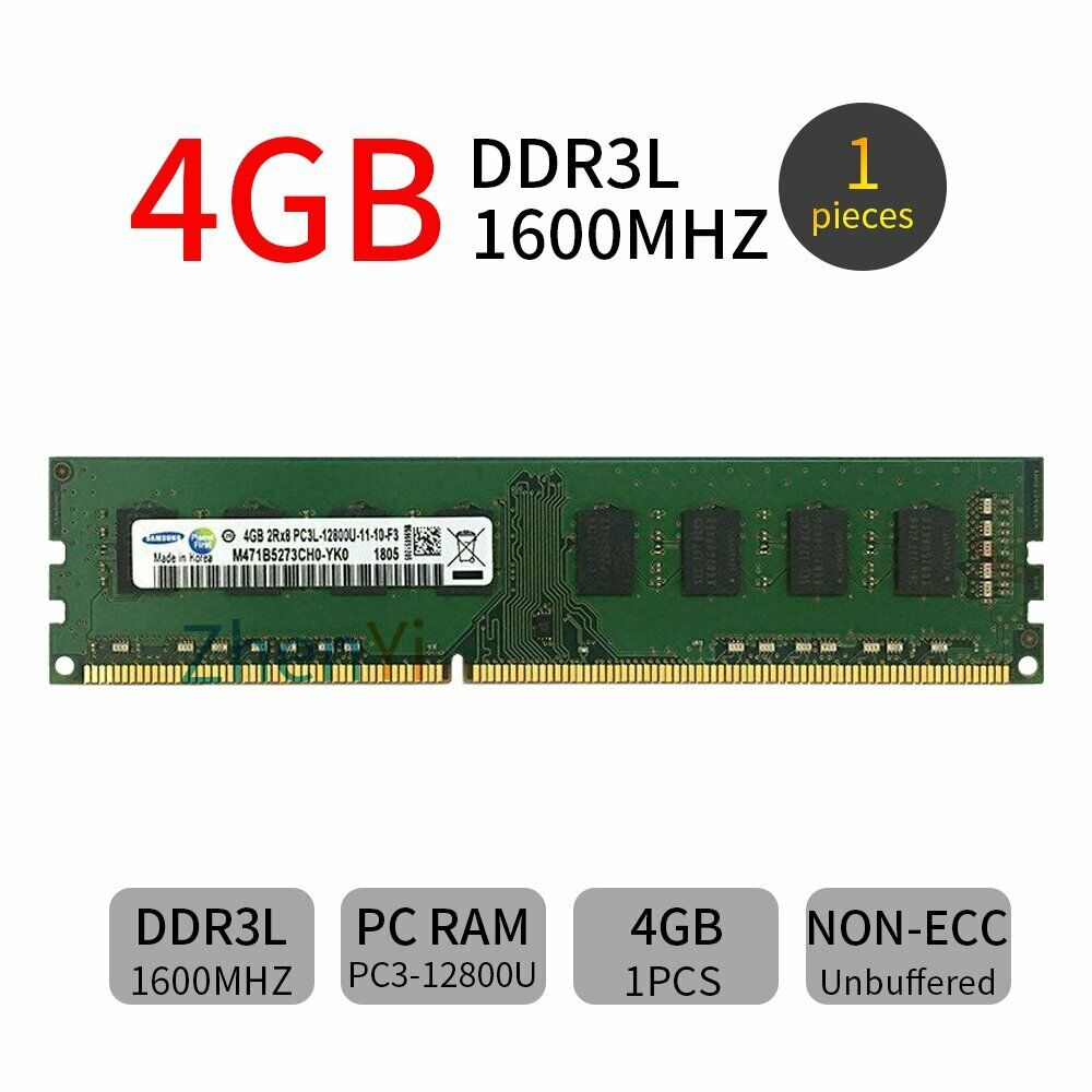 16GB 2x 8GB 4GB 1600MHz DDR3L PC3L-12800 DIMM Desktop Memory SDRAM Samsung LOT