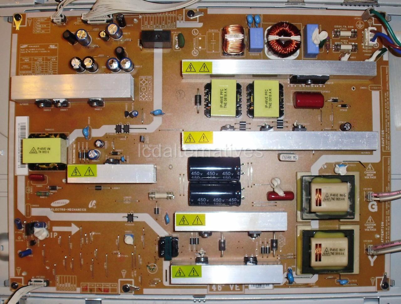 Repair Kit, Samsung LN46A550, LCD TV, Capacitors