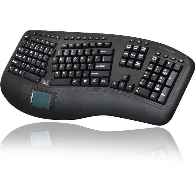 Adesso Tru-Form 4500 Wireless Ergonomic Touchpad Keyboard