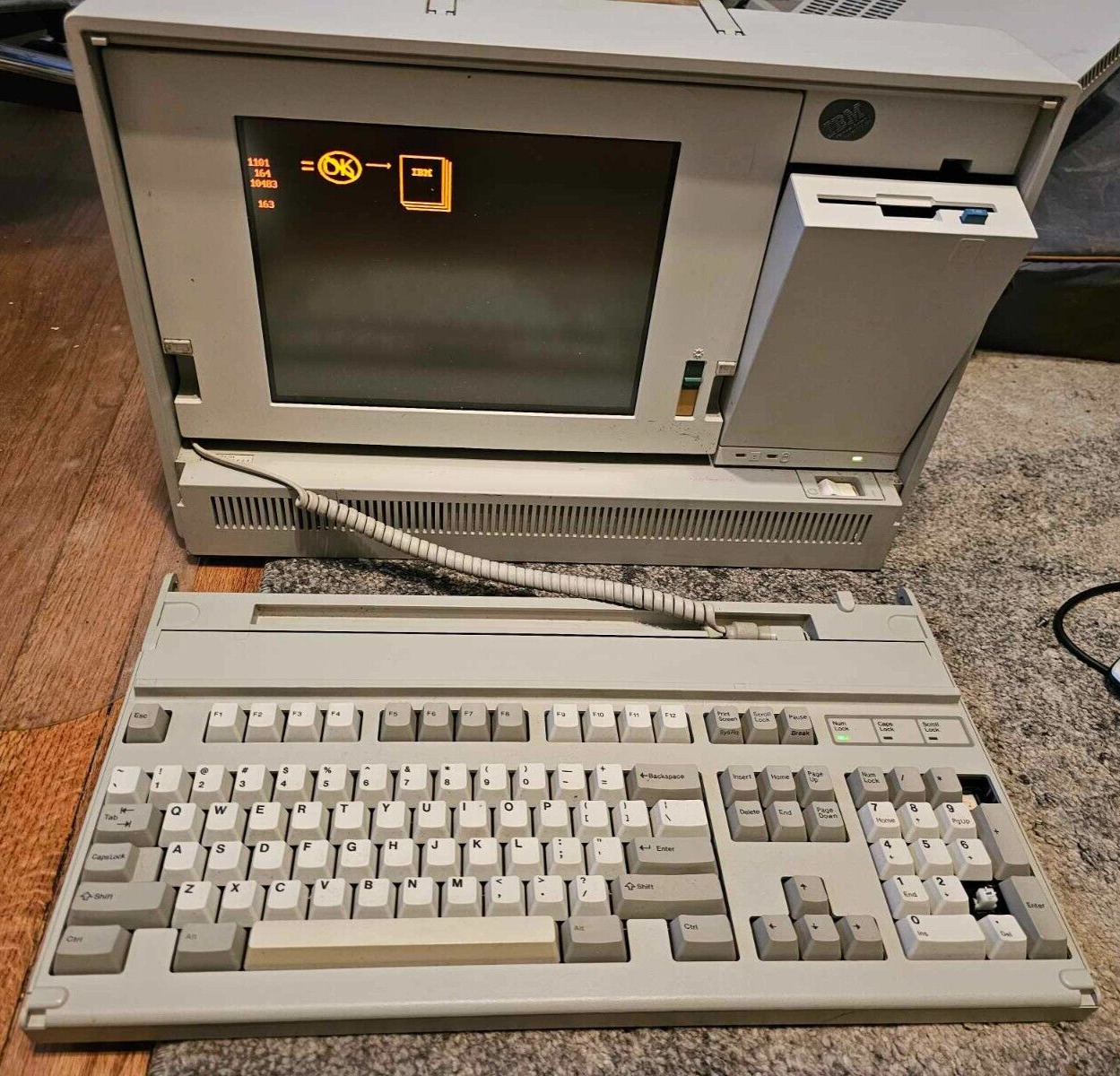 Rare Vintage Retro P70 IBM 8573-121 Portable Computer 20Mhz w/CoProcessor Posts