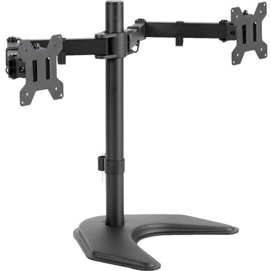 NOB Free-Standing Vivo Dual Monitor Desk Stand (STAND-V002F) Black 13\