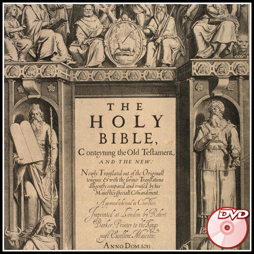 King James Bible 1611 - First Edition - BONUS German Gutenberg Bible 1454 - DVD