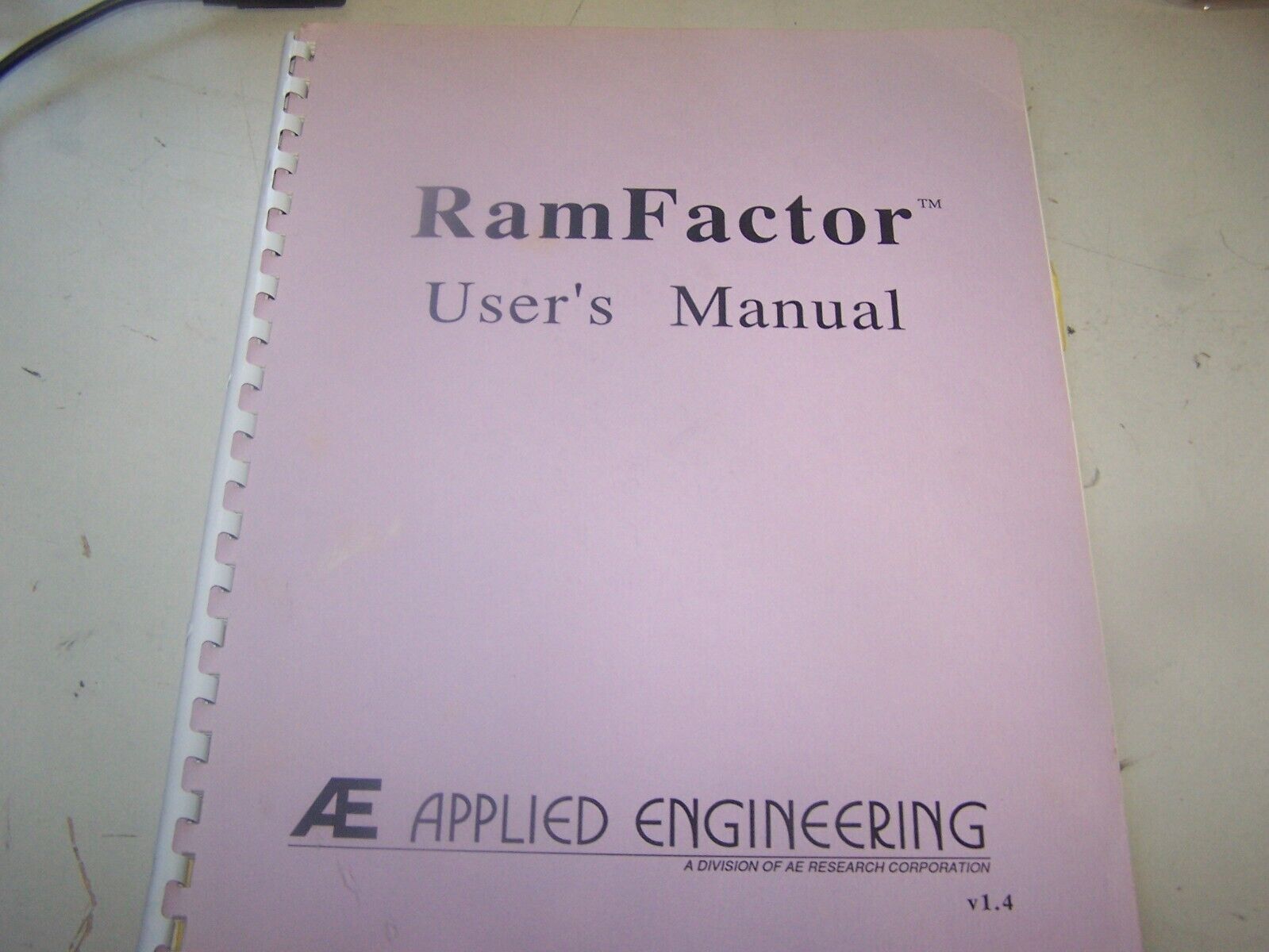 Applied Engineering RAM Factor User\'s Manual for Apple
