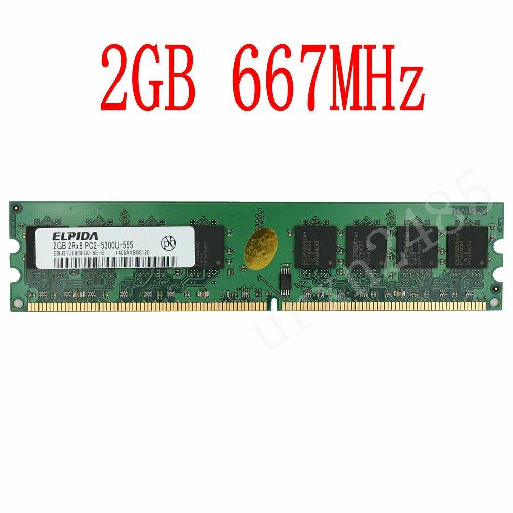 16GB 8GB 4GB 2GB 1GB PC2-5300U DDR2 667MHz 240Pin 1.8V Intel RAM For Elpida LOT