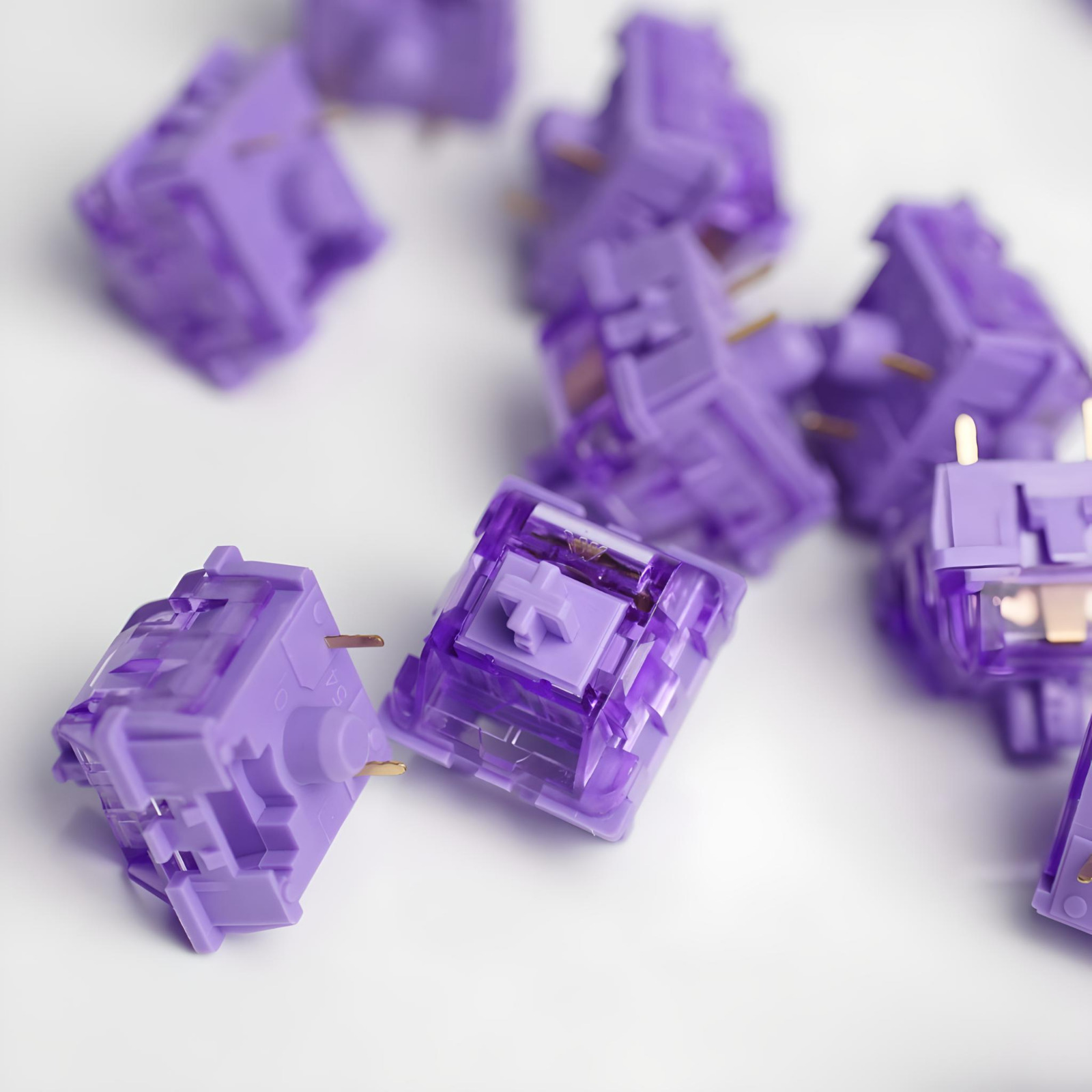 Hand Lubed KTT Purple Click Clicky Mechanical Keyboard Switches
