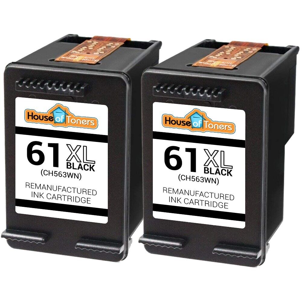 2PK Replacement HP61XL 2-Black Ink Cartridge ENVY 4500 4501 4502 4504 5530 5531 