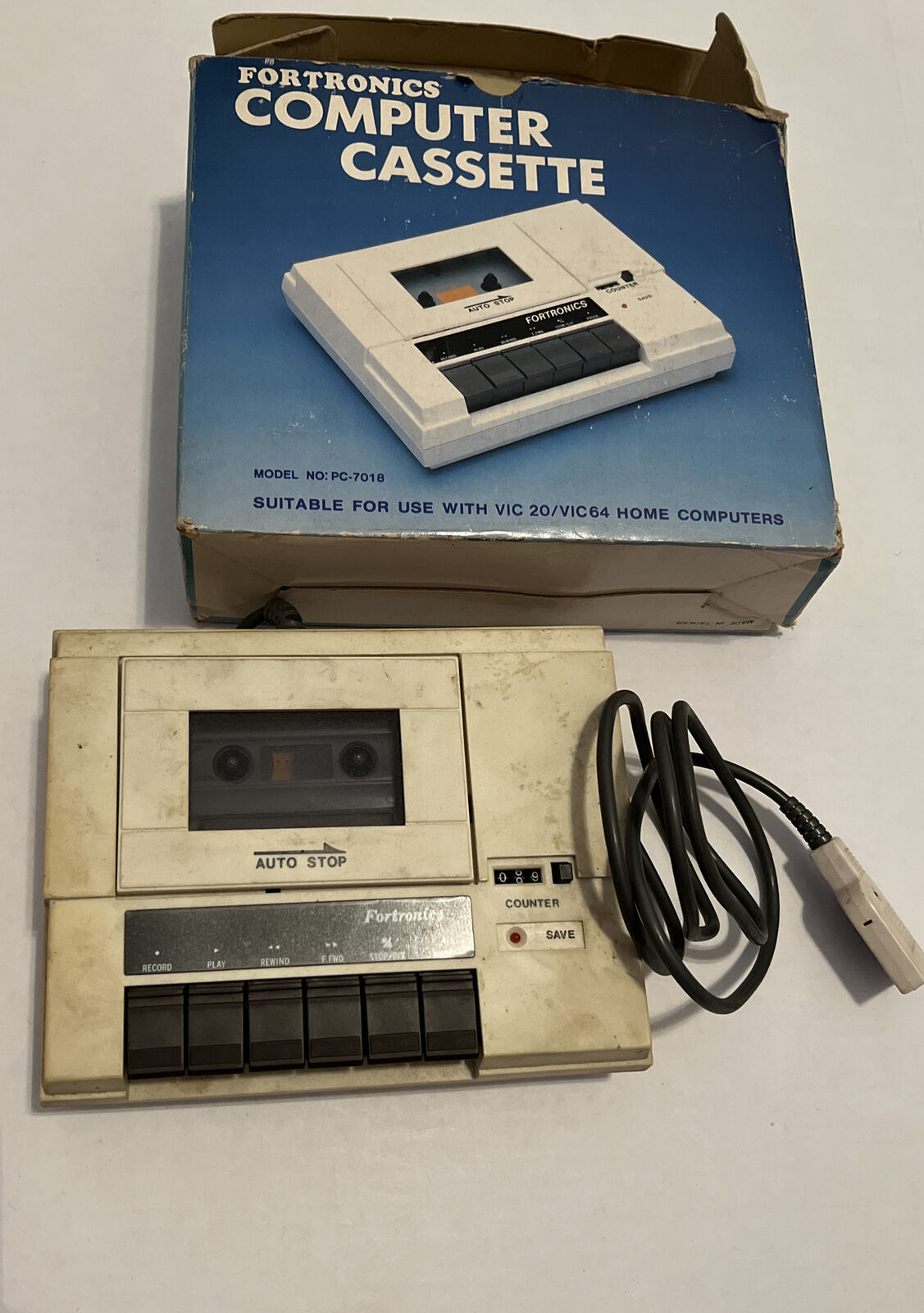 Vintage Fortronics PC-7018 Computer Cassette Data Unit.