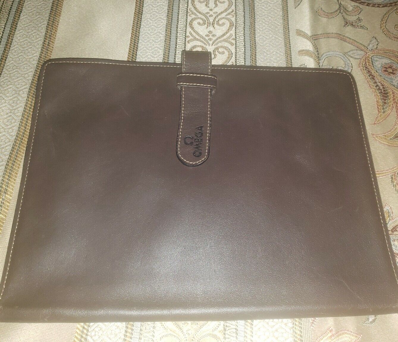 Authentic Omega Watch (Made In Italy)  Brown Leather iPad Case $540