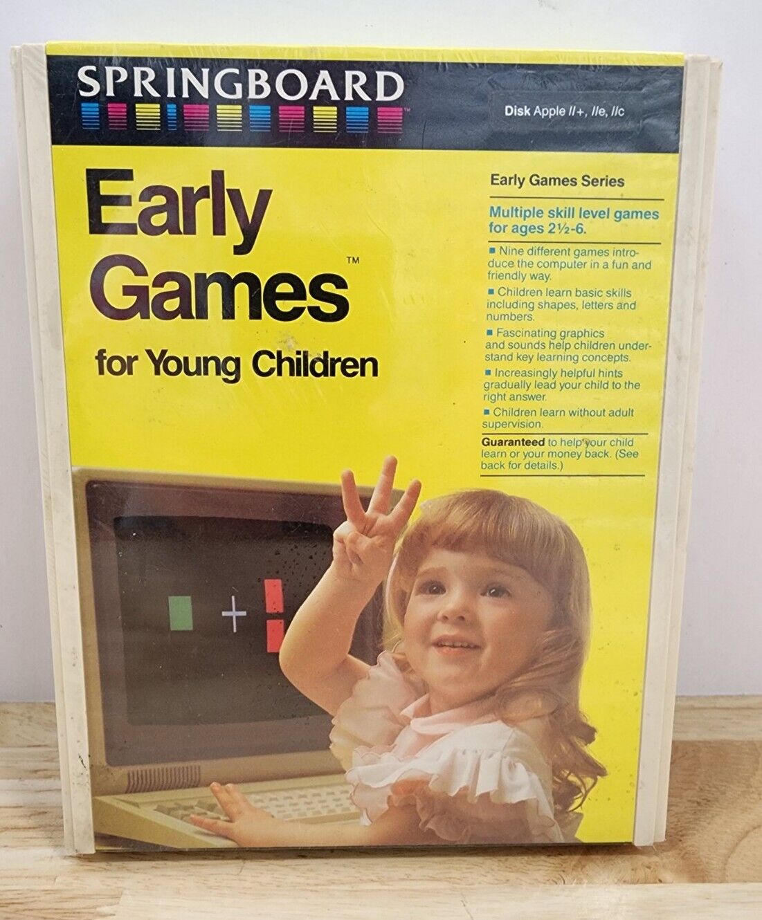 SEALED 1985 Springboard Early Games for Yong Children Disk Apple II+, IIe, IIc