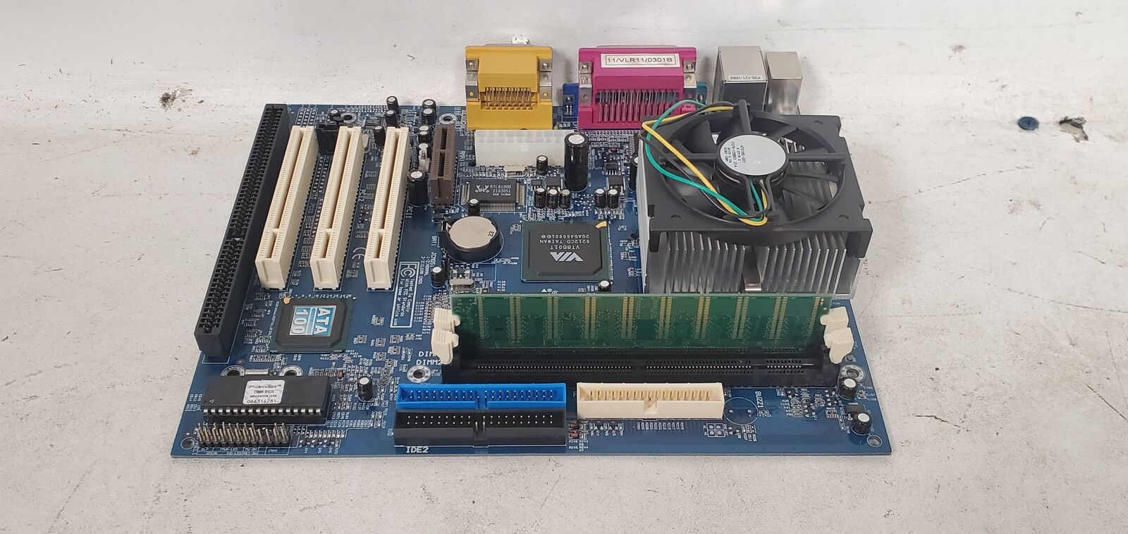 Vintage Biostar M6VLR 370 ATX Motherboard Intel Celeron 1200MHz 265MB RAM