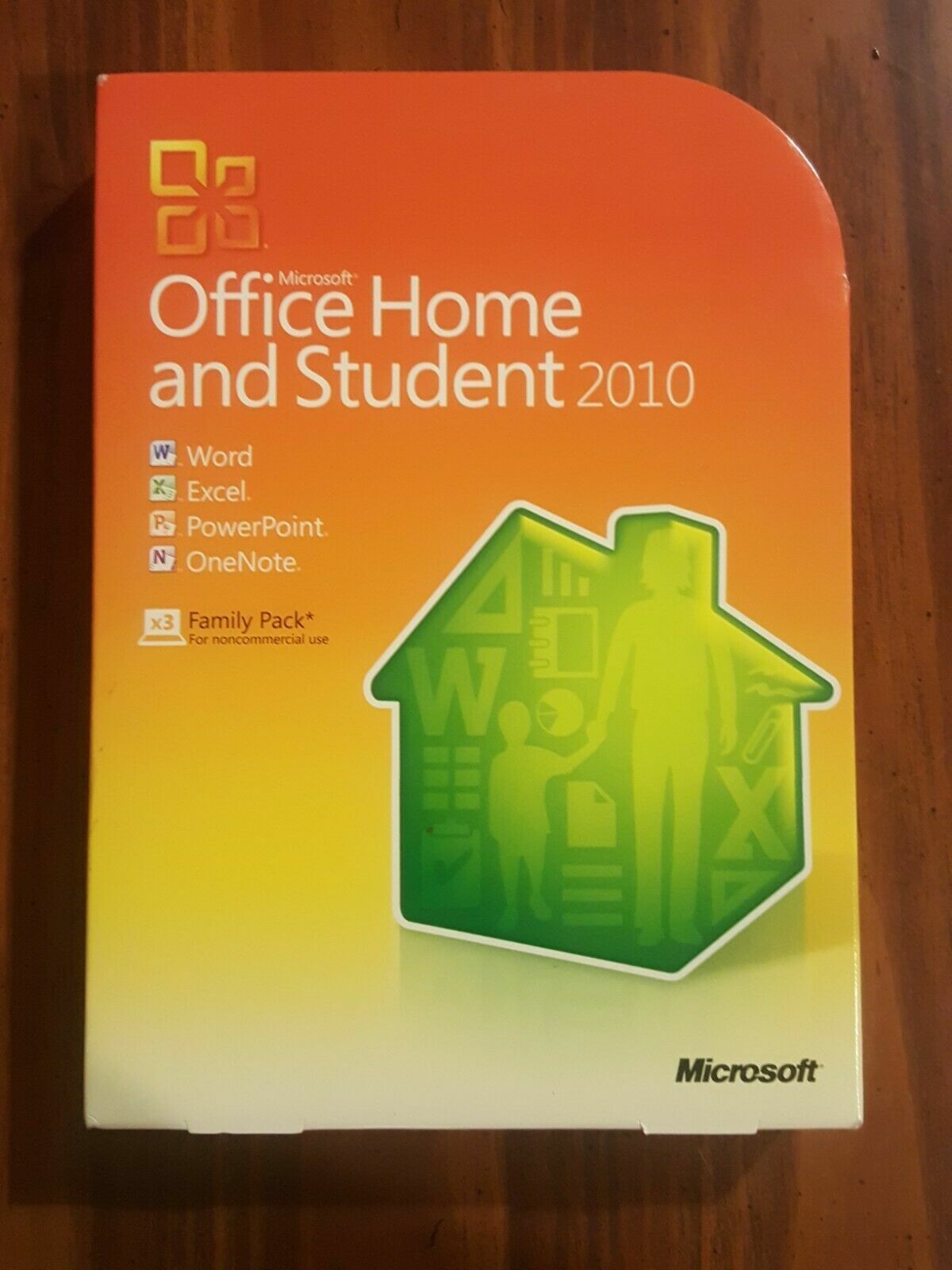 Genuine Microsoft Office 2010 Home and Student Family Pack for 3 PCs RETAIL Box