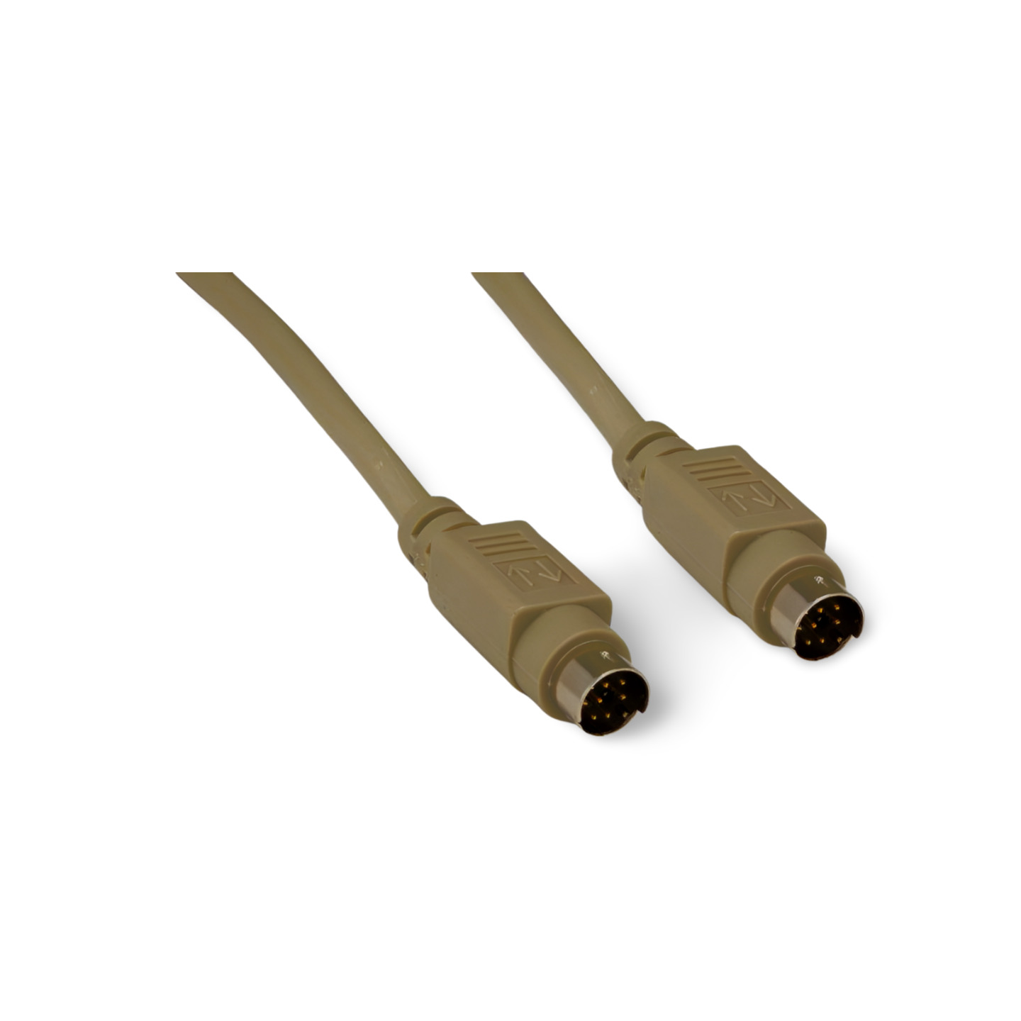 6ft Mini DIN 8 Pin Male to Mini DIN 8 Pin Male Cable - Beige