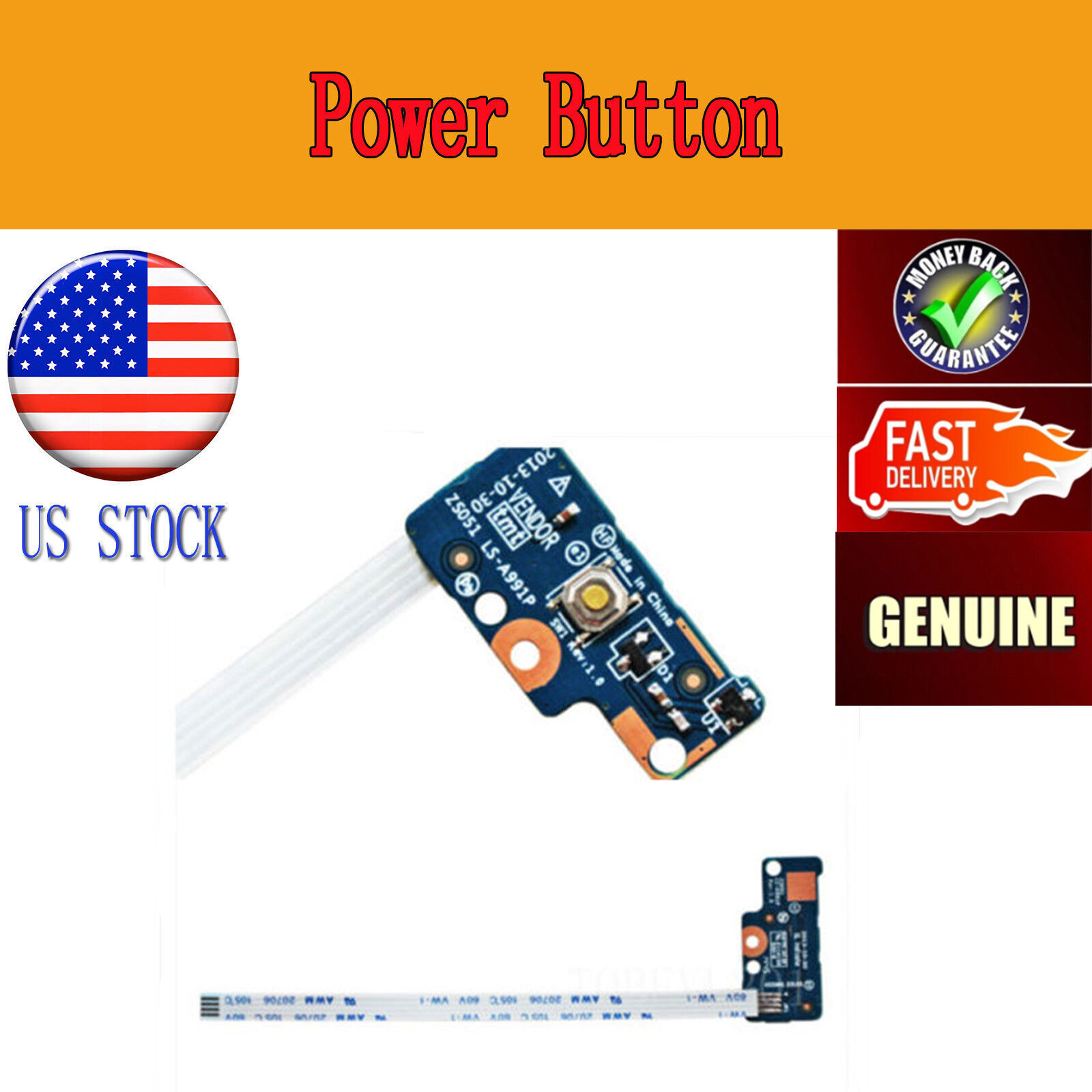 Power Button Board w/ Cable For HP Pavilion 15-g071nr 15-g072nr 15-g073nr