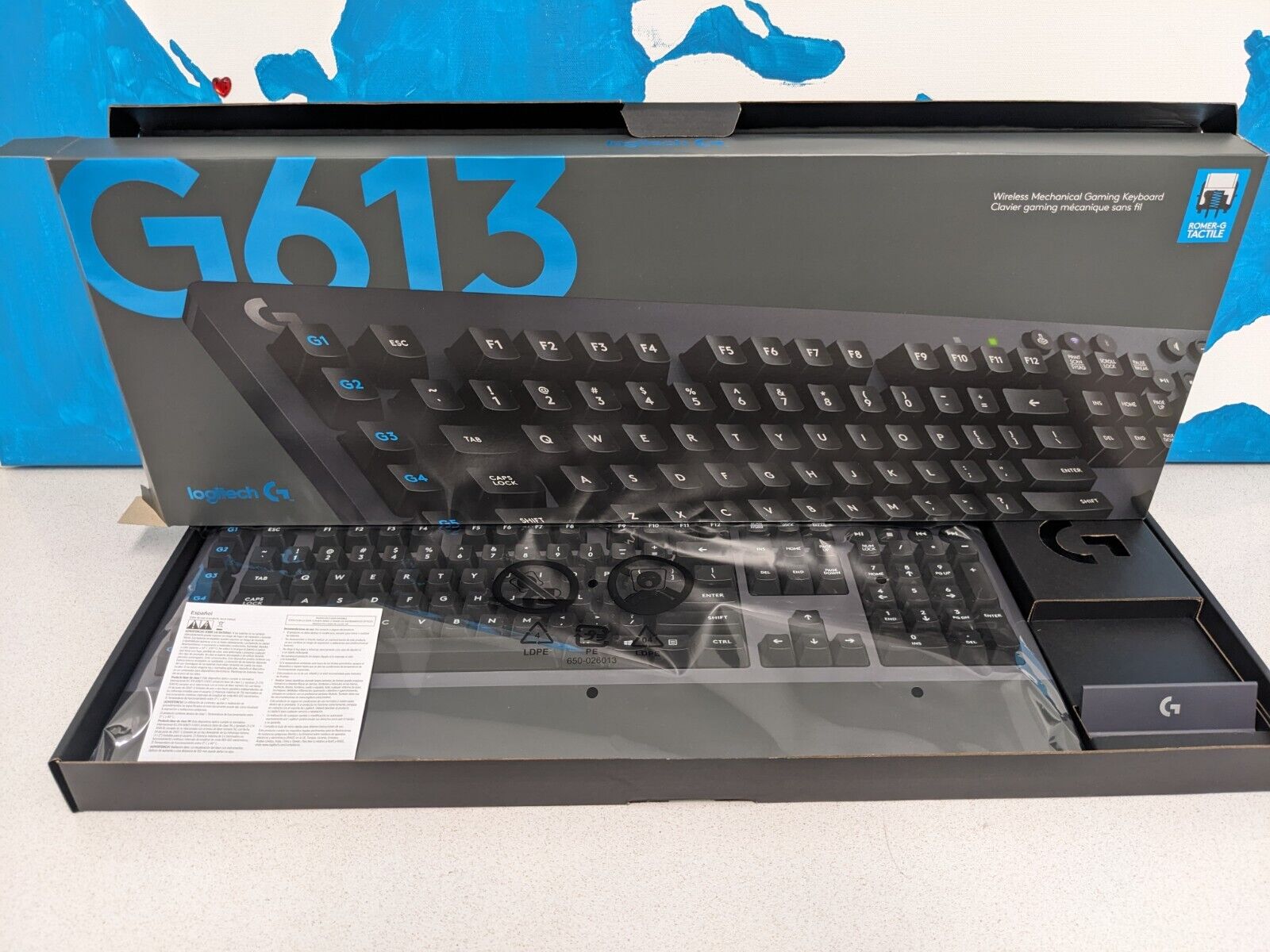 Logitech G613 Lightspeed Wireless Romer G Mechanical Keyboard  USED Complete