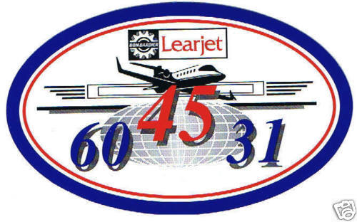 New LearJet 31 45 60 Business Jet Sticker Lear Jet ICT
