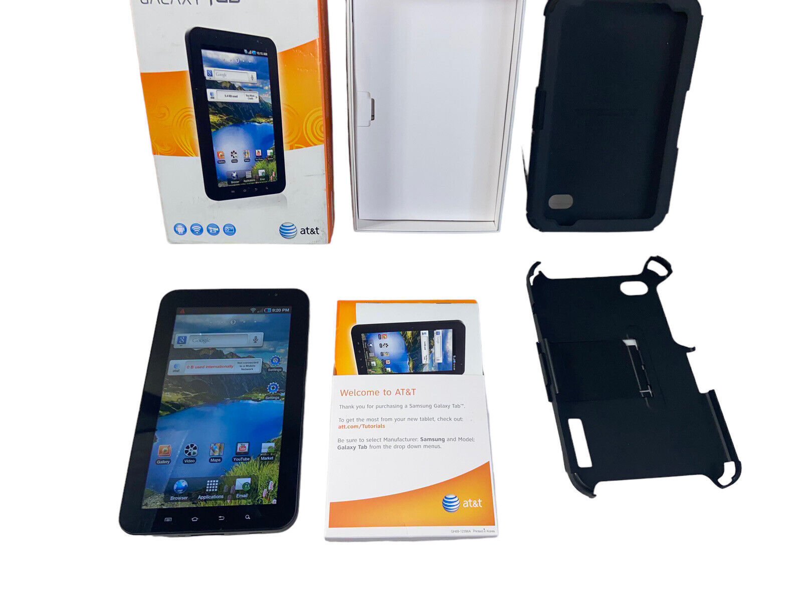 Samsung Galaxy Tab SGH-I987 12GB - Black Vintage - No Charger - Bundle