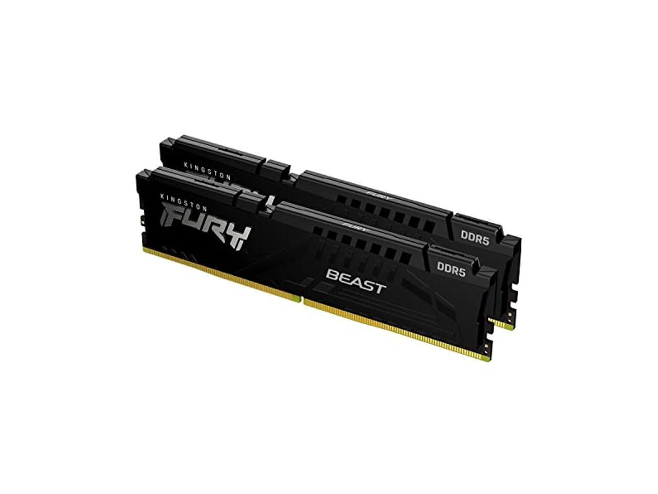 Kingston FURY Beast Black 32GB (2 x 16GB) DDR5 5600 (PC5 44800) Memory (Desktop
