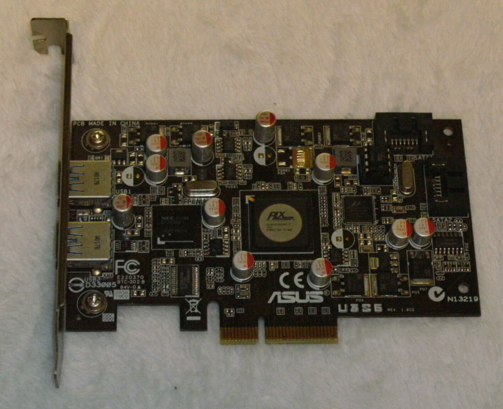 ASUS U3S6 - USB 3.0 & SATA 6Gb/s PCIe 4x Expansion Card