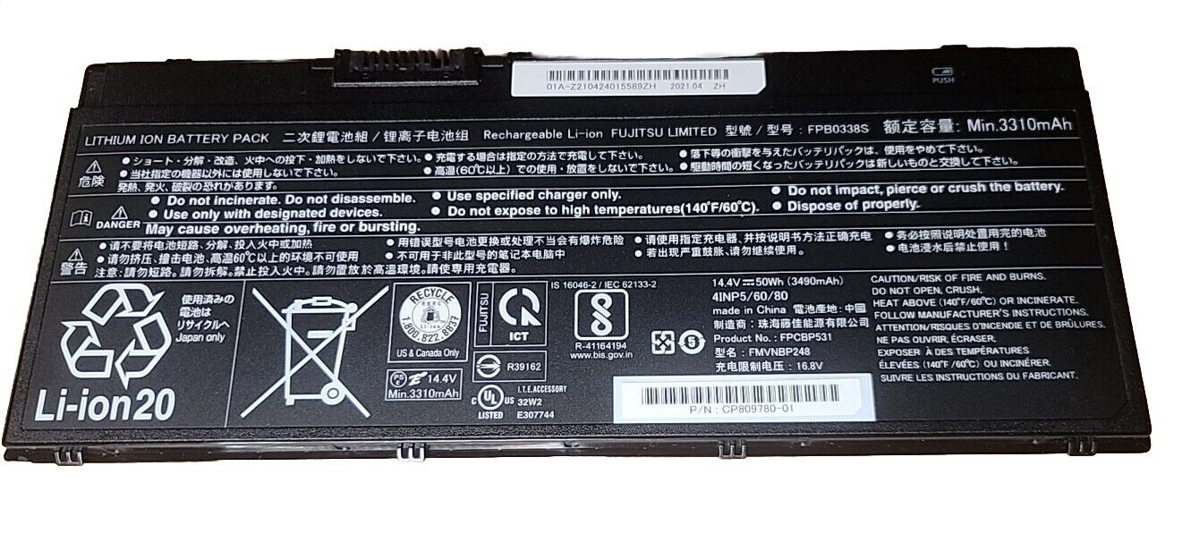 NEW Genuine Fujitsu FPCBP531 Battery for Lifebook Series T937, T938