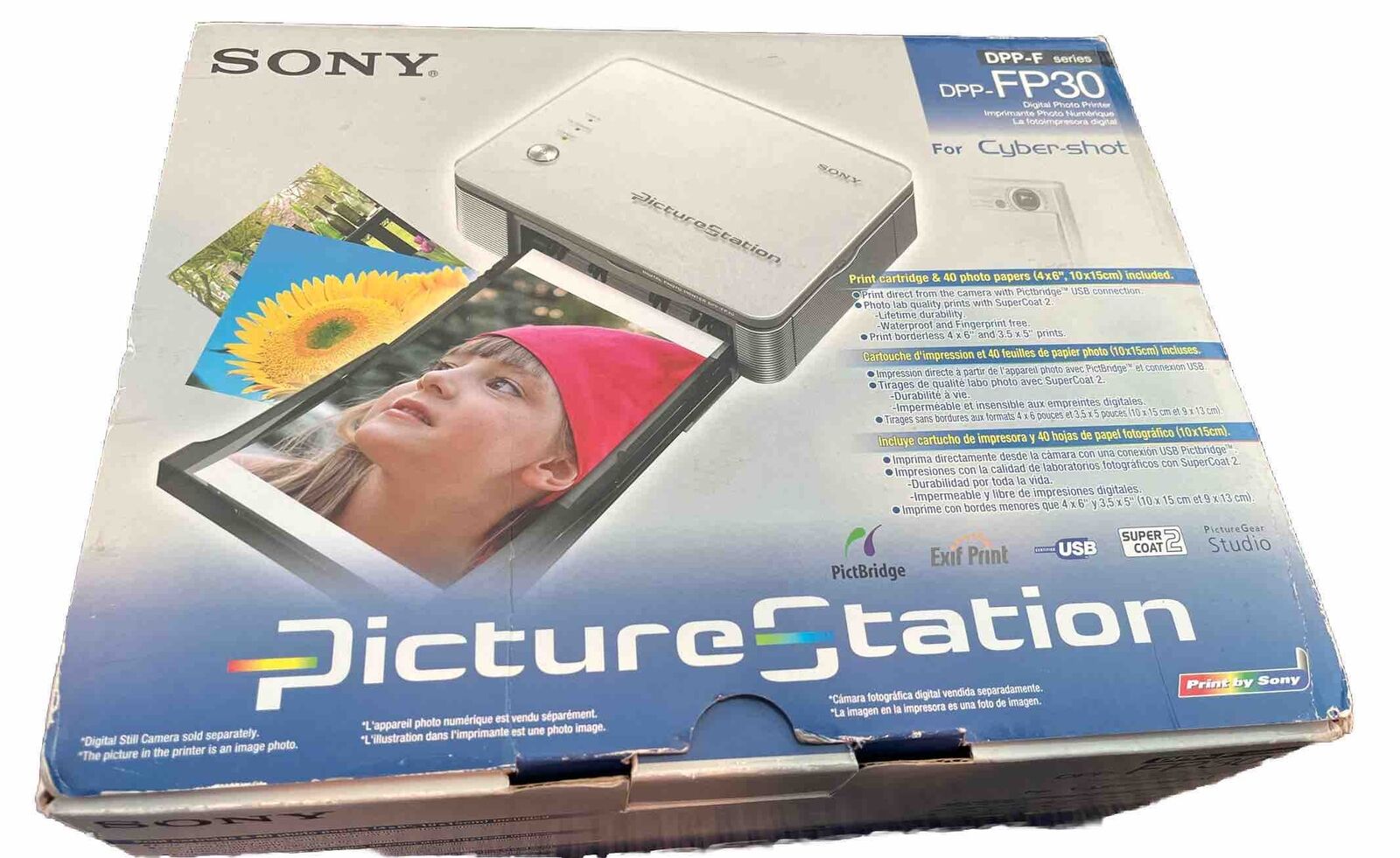 Sony Picture Station Digital Photo Printer DPP-FP30 for Cyber-Shot F Series-New