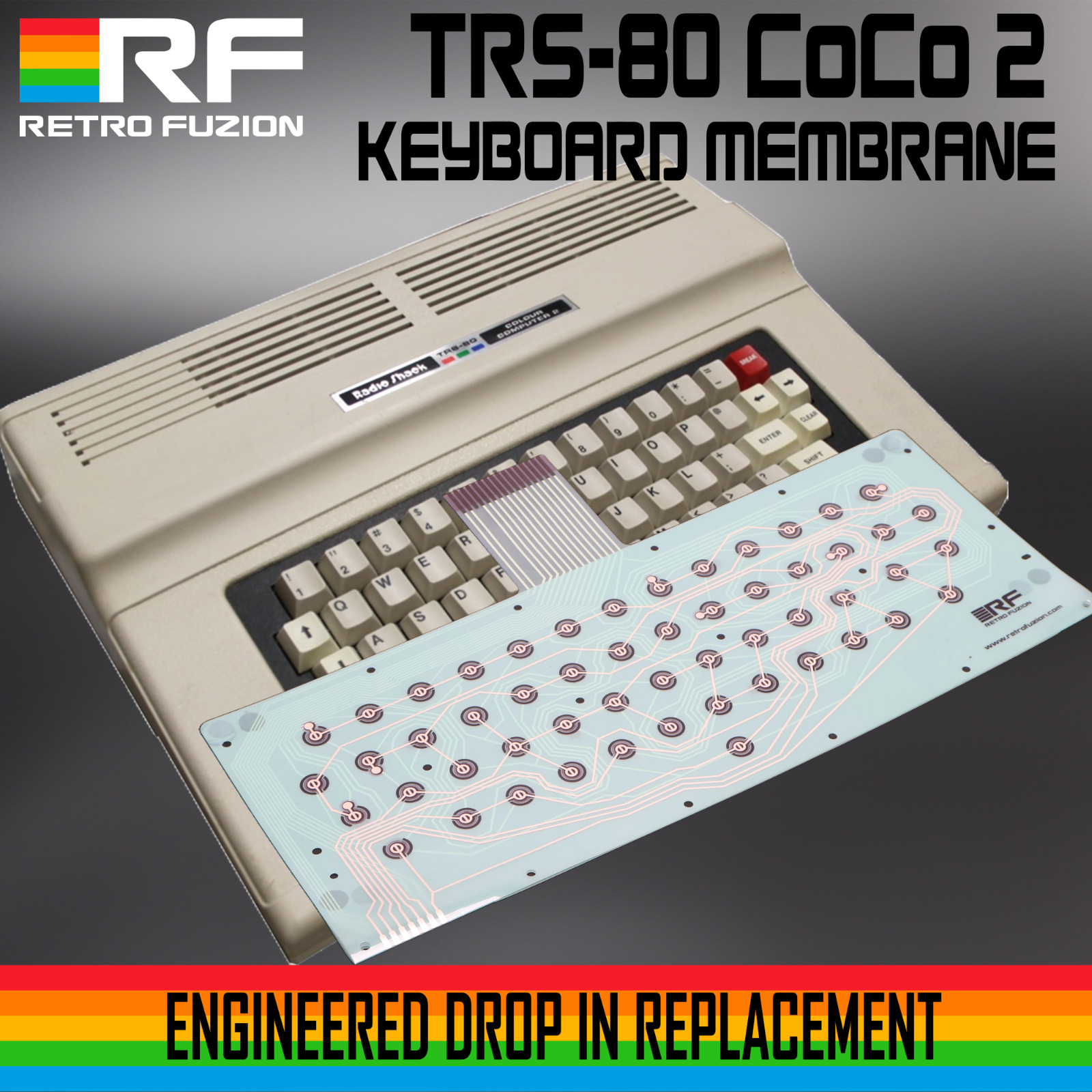 Tandy Radio Shack TRS-80 CoCo Color Computer Replacement Keyboard Membrane -
