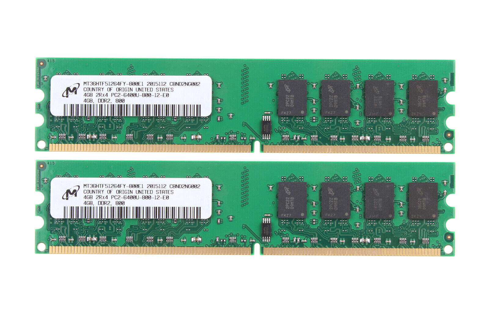 Micron 8GB(2X4GB) PC2-6400 DDR2 800Mhz 2Rx4 240Pin Desktop Memory Udimm AMD RAM