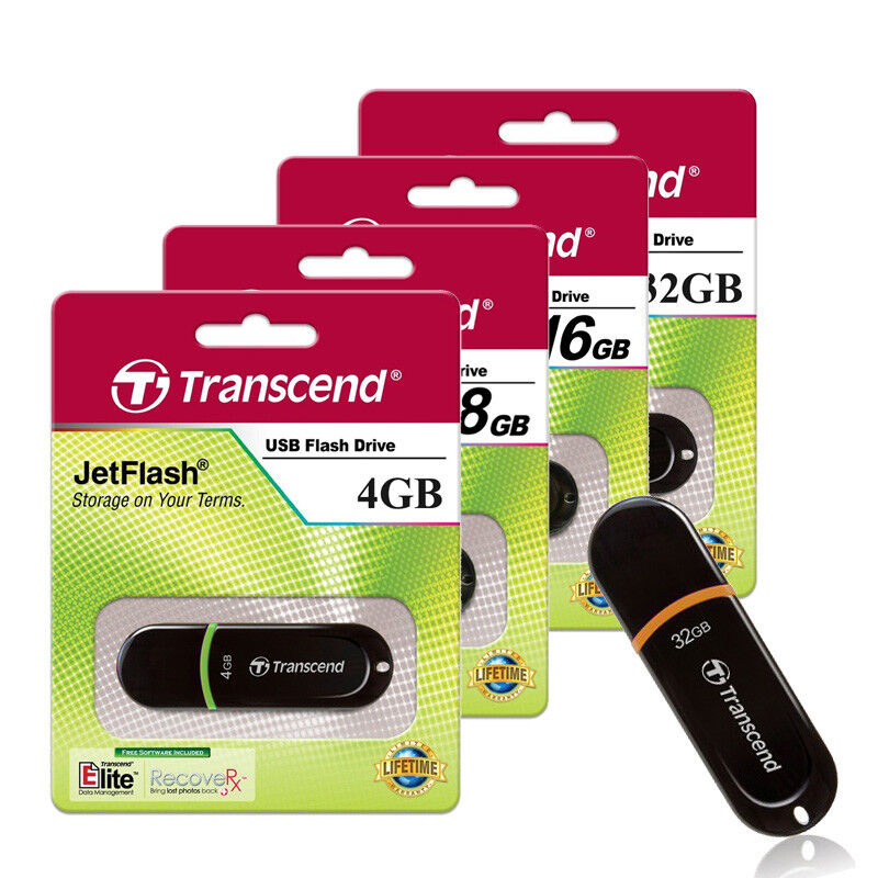 20PCS Transcend JF300 USB 2.0 Drive 2GB-512GB UDisk Flash Storage Memory Stick