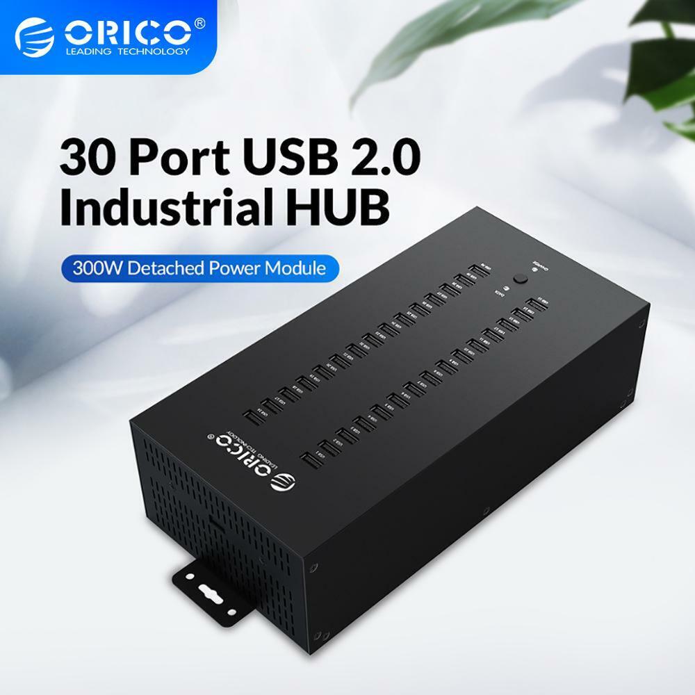 ORICO Industrial USB2.0 Hub 30Ports 300W Powered Data Hub Splitter Data Transfer