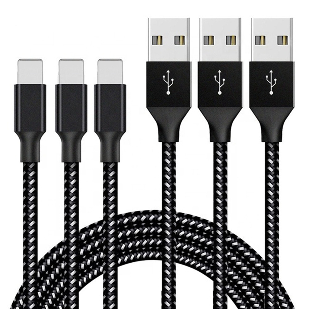 3 Pack Heavy Duty USB Fast Charger Data Cable Cord 6/10FT For iPhone 13 12 11