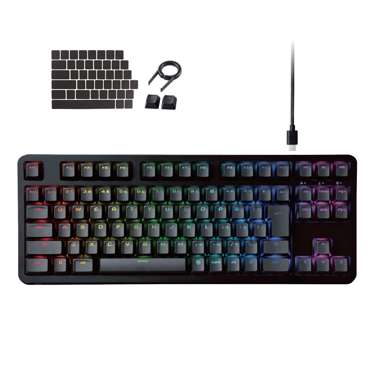 Elecom Gaming Keyboard V-custom VK310T Wired RGB Tenkeyless Mechanical Neo  196