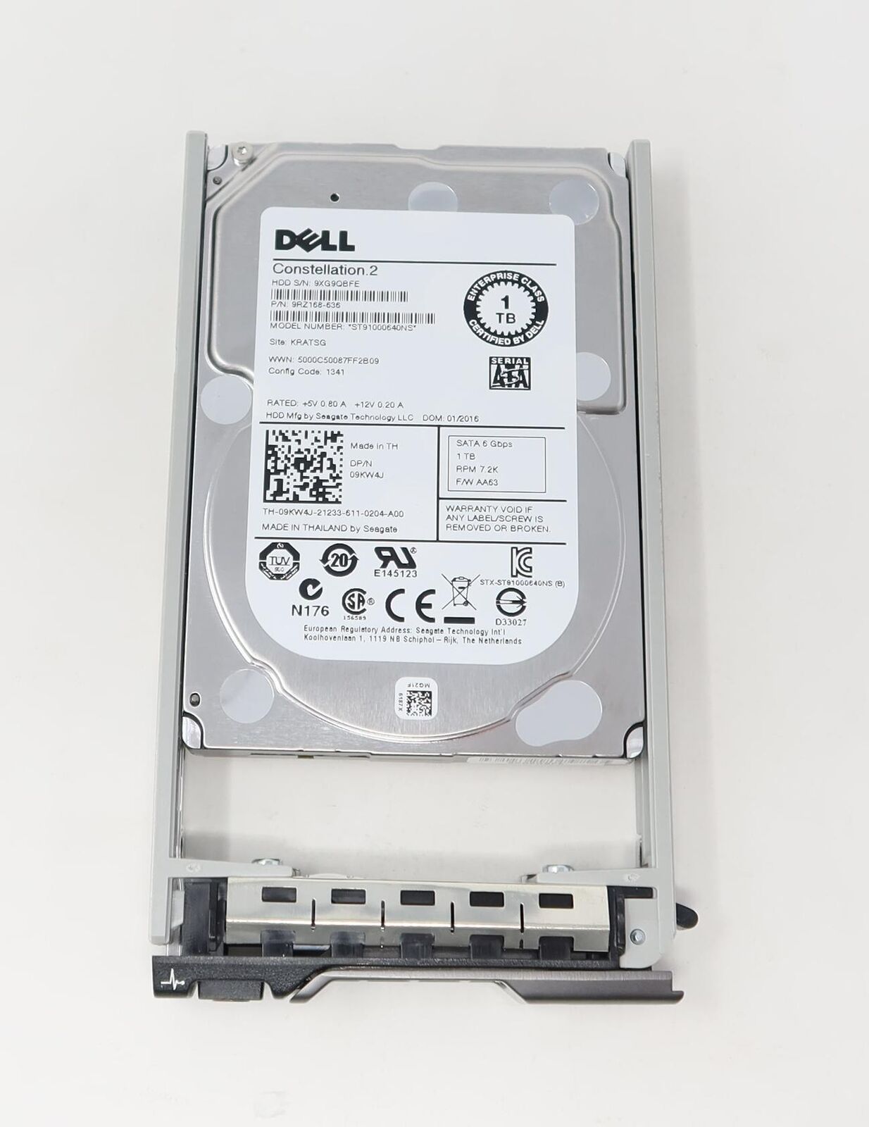 Dell 9KW4J 1TB 7.2K 6G 64MB 2.5 SATA Hard Drive ST91000640NS