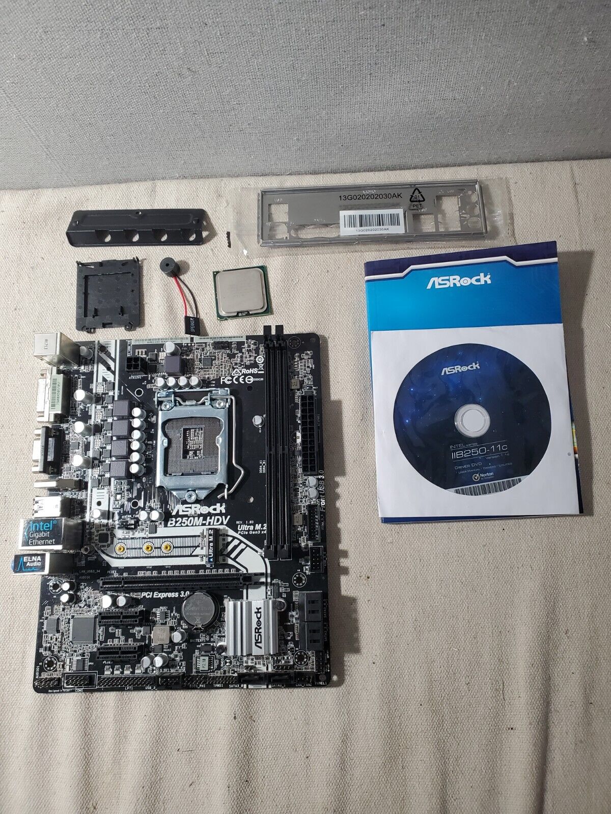 Asrock B250M-HDV Motherboard with Intel Core 2 DUO
