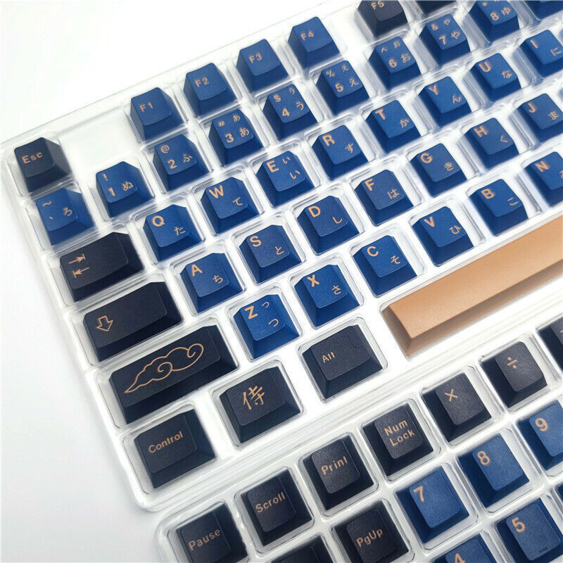 GMK Blue Samurai PBT Keycap 129 Keys Set For Cherry MX Mechanical Keyboard Gift