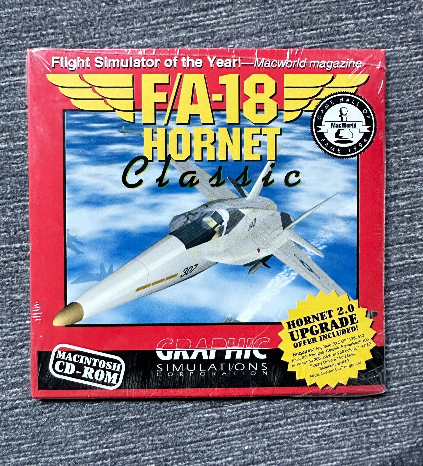 Vintage Software - F/A-18 Hornet Classic for Mac, Unopened (1994)