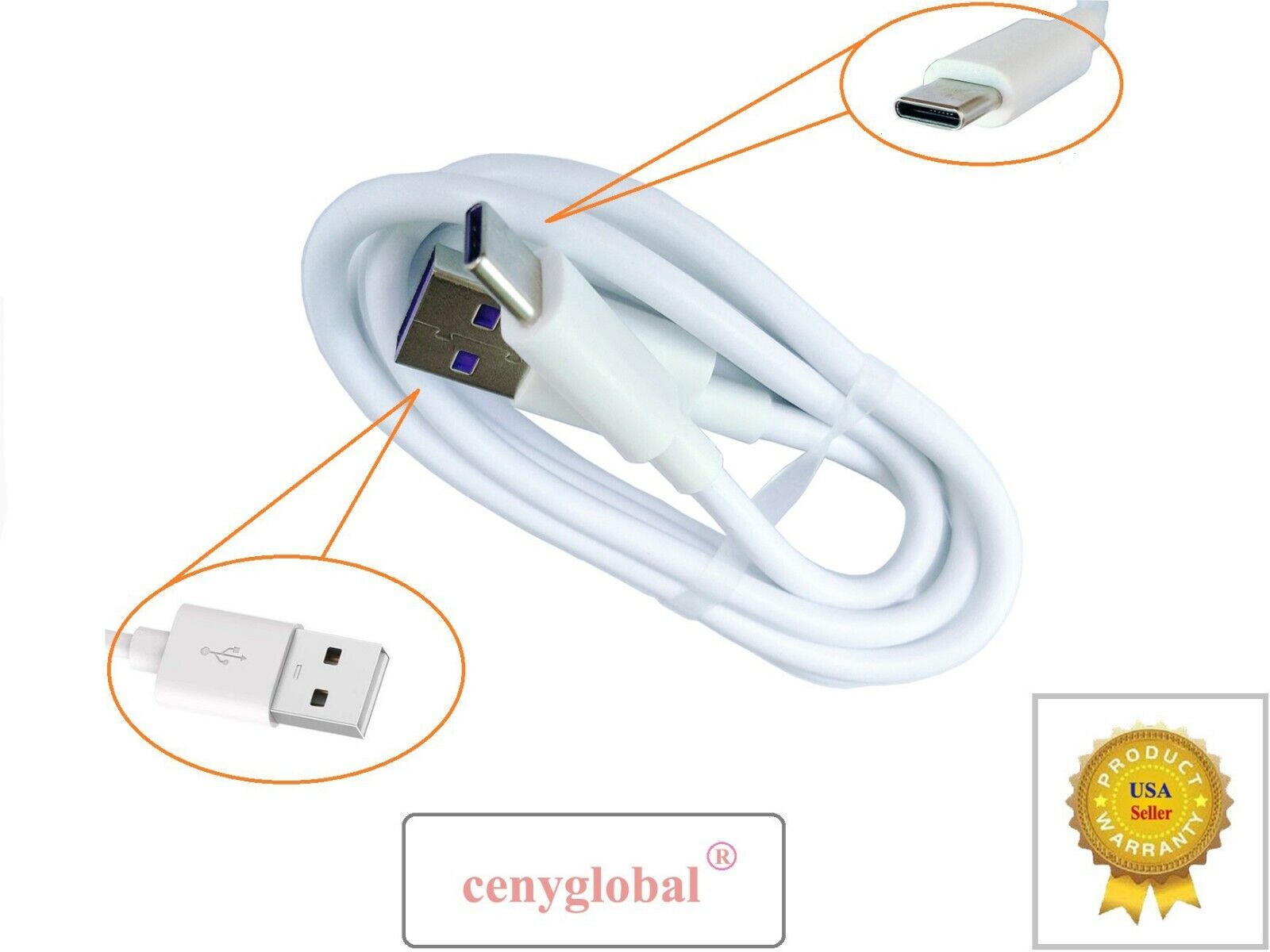 USB Cord For Portable Hanging Neck Fan Cooling Air Cooler Electric Conditioner