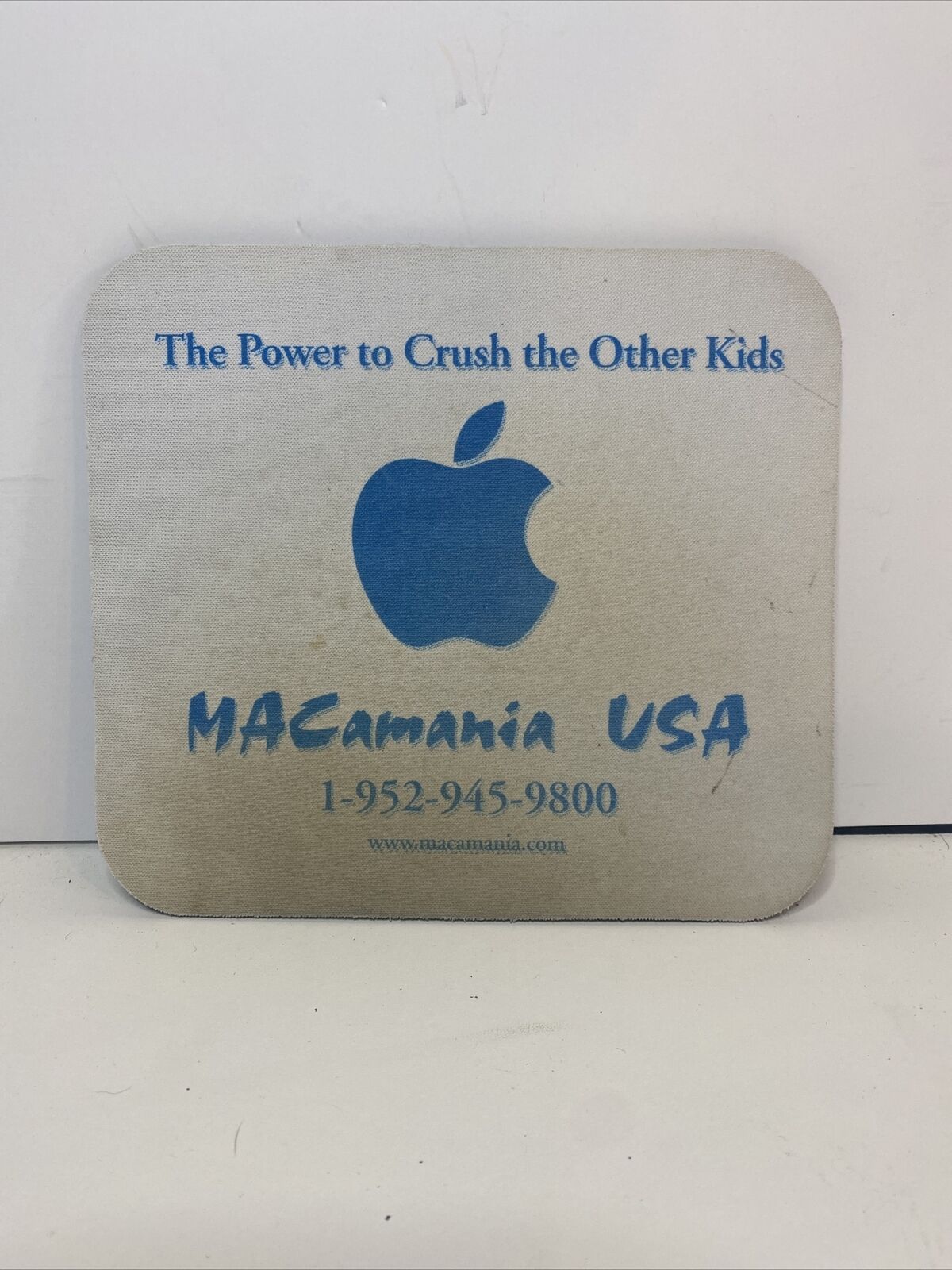 Vintage Apple Mousepad- Bootleg The Power To Crush The Other Kids Macamania USA