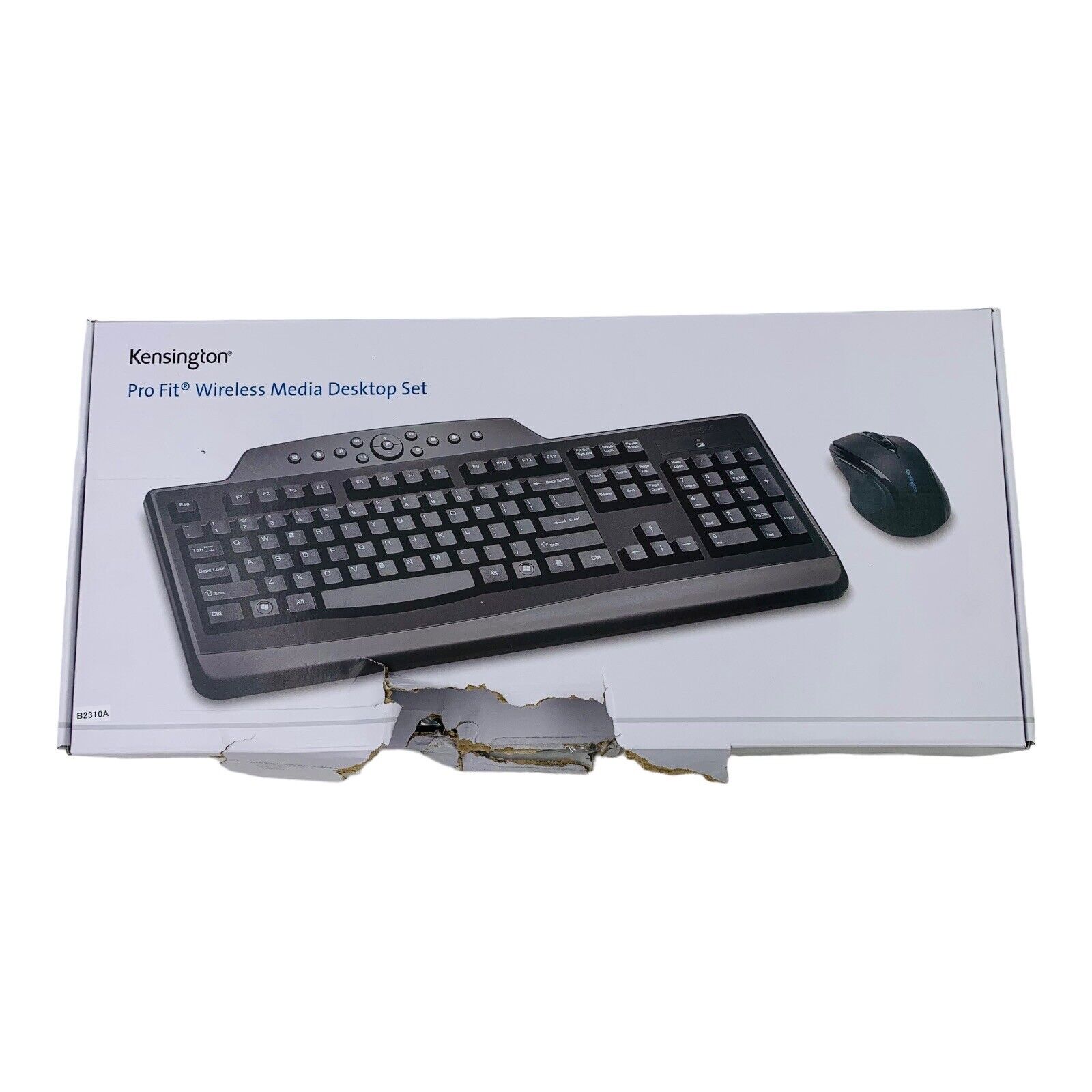 Kensington Mouse & Keyboard Combo Pro Fit Wireless Media Desktop Set Black *READ